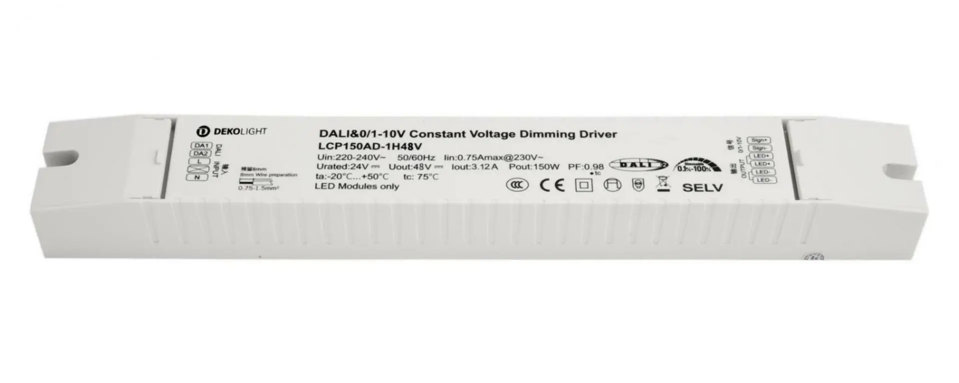 IMPR 862275 Deko-Light napájení (CV, DC) stmívatelné - BASIC, DIM, CV, LCP150AD-1H48V - DEKOLIGHT