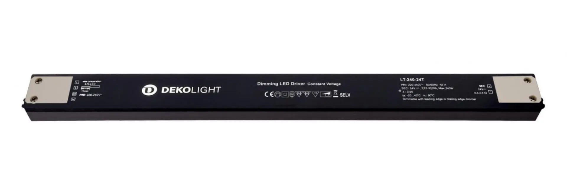 Deko-Light napájení (CV, DC) stmívatelné - Long-Flat, DIM, CV, 24V 80-240W 862280