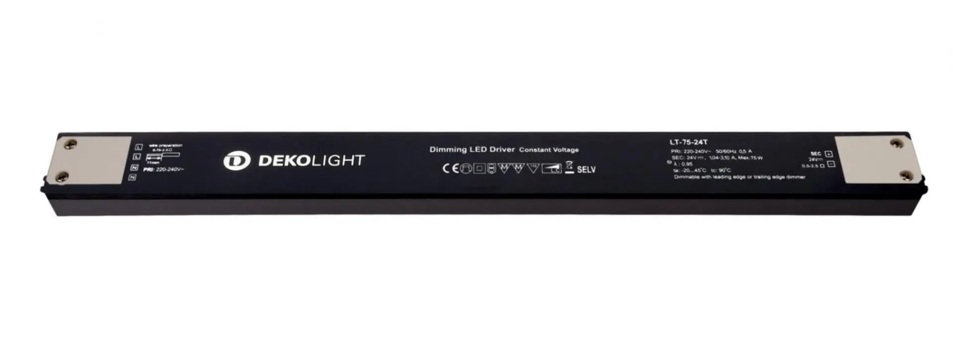 IMPR 862282 Deko-Light napájení (CV, DC) stmívatelné - Long-Flat, DIM, CV, 24V 25-75W - DEKOLIGHT