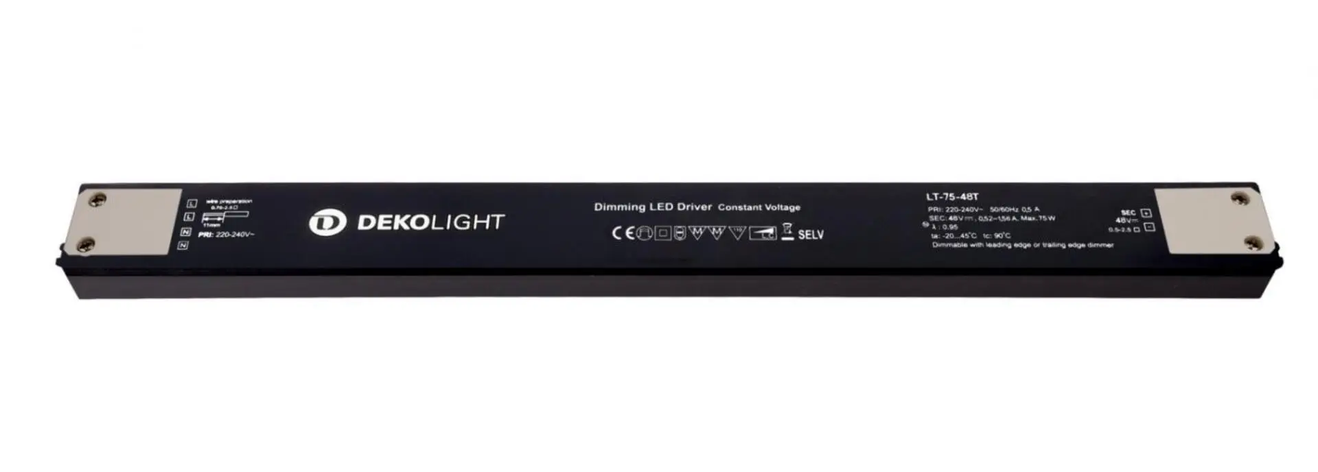 Deko-Light napájení (CV, DC) stmívatelné - Long-Flat, DIM, CV, 48V 25-75W 862283