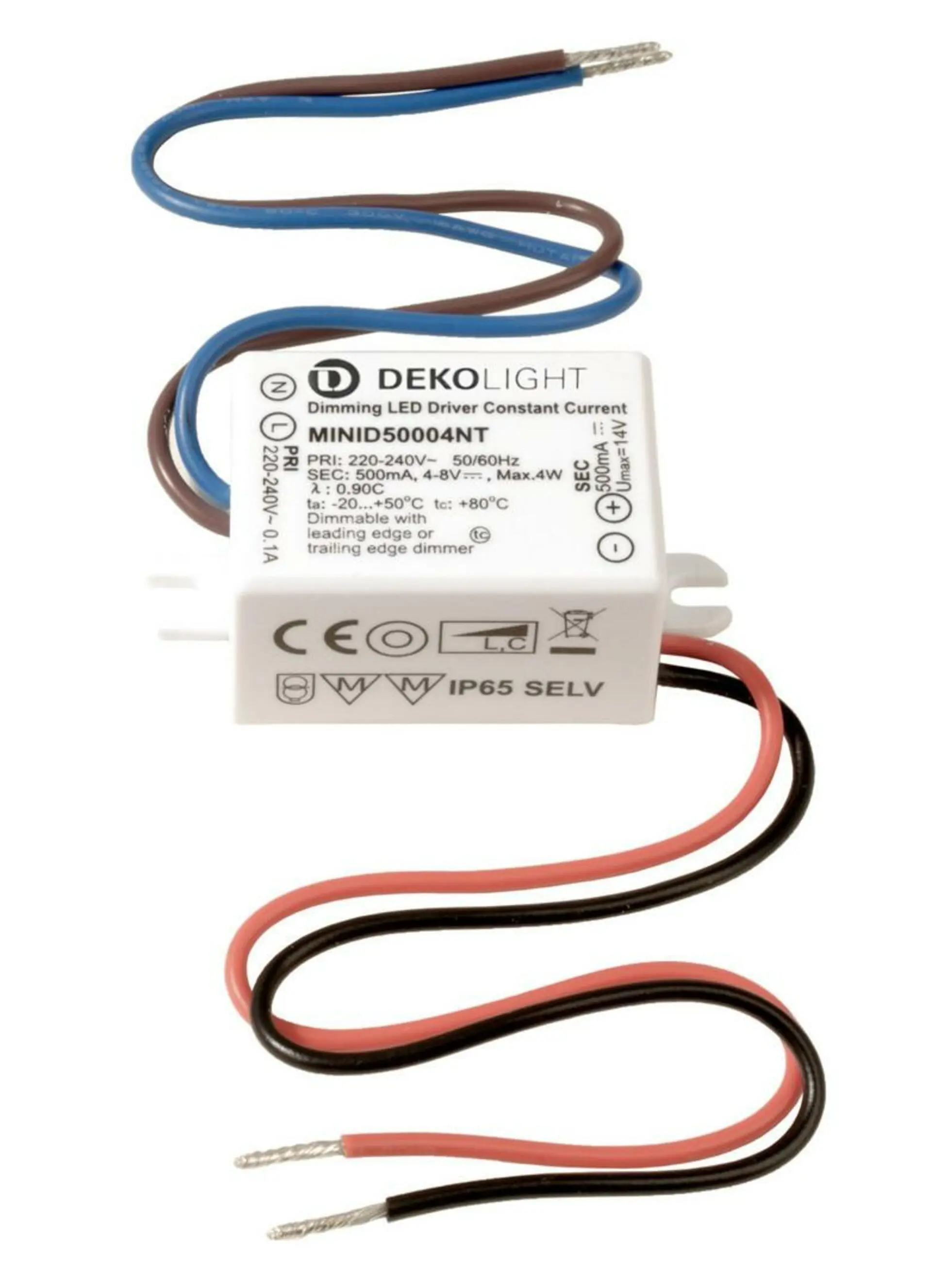 IMPR 872014 Deko-Light napájení MiniD50004NT konstantní proud 500 mA IP65 stmívatelné 4-8V DC 4W - DEKOLIGHT