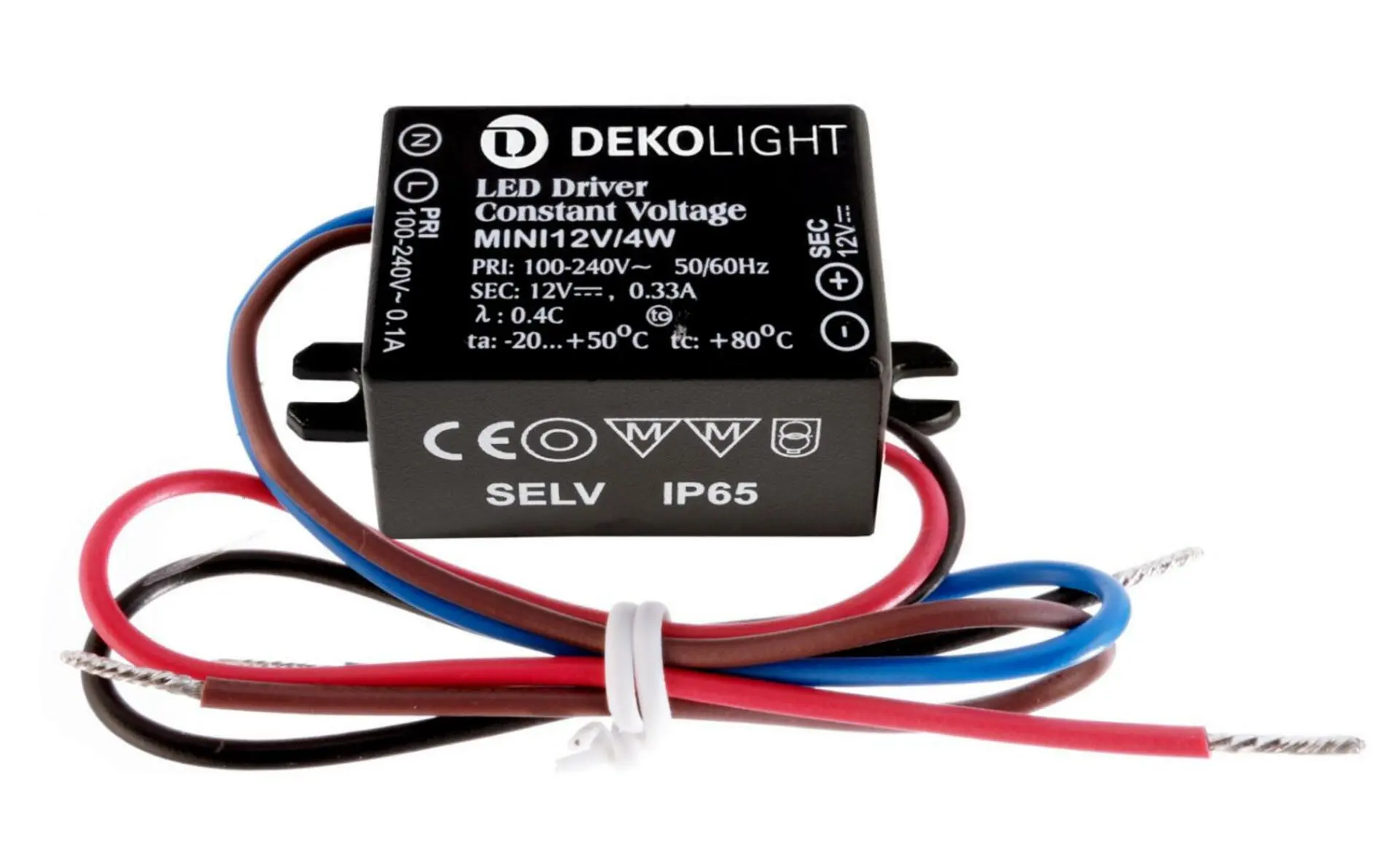 IMPR 872127 Deko-Light LED-napájení MINI, CV, 12V/4W konstantní napětí 0-330 mA IP65 12V DC 4,00 W - DEKOLIGHT