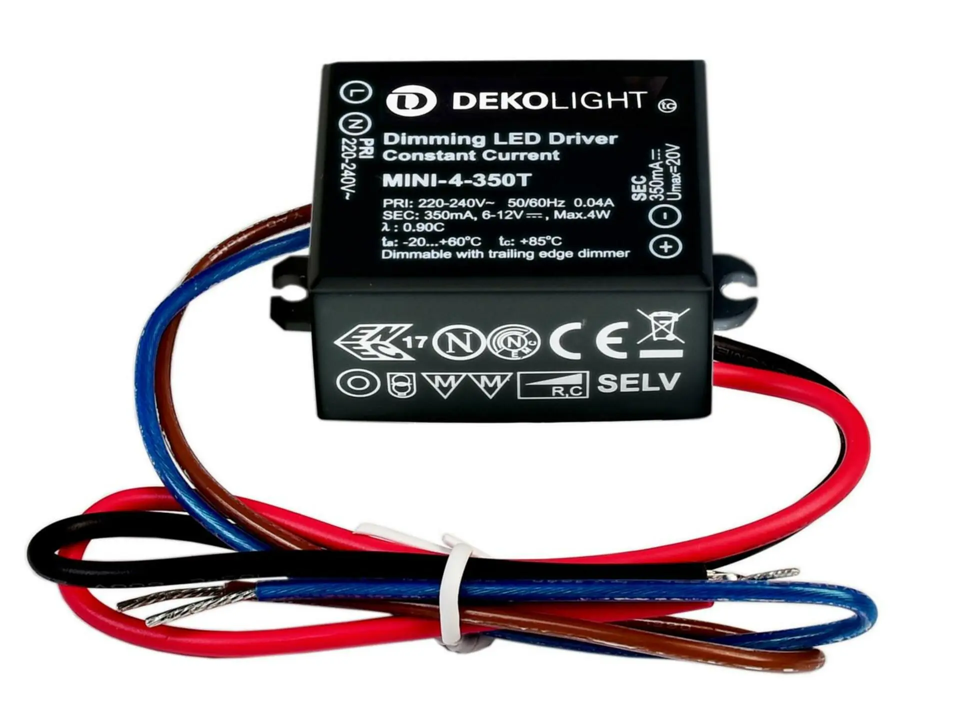 IMPR 872132 Deko-Light LED-napájení MINI, DIM, CC, MINI-4-350T/4W konstantní proud 350 mA IP65 stmívatelné 6-12V DC 2,10-4,00 W - DEKOLIGHT