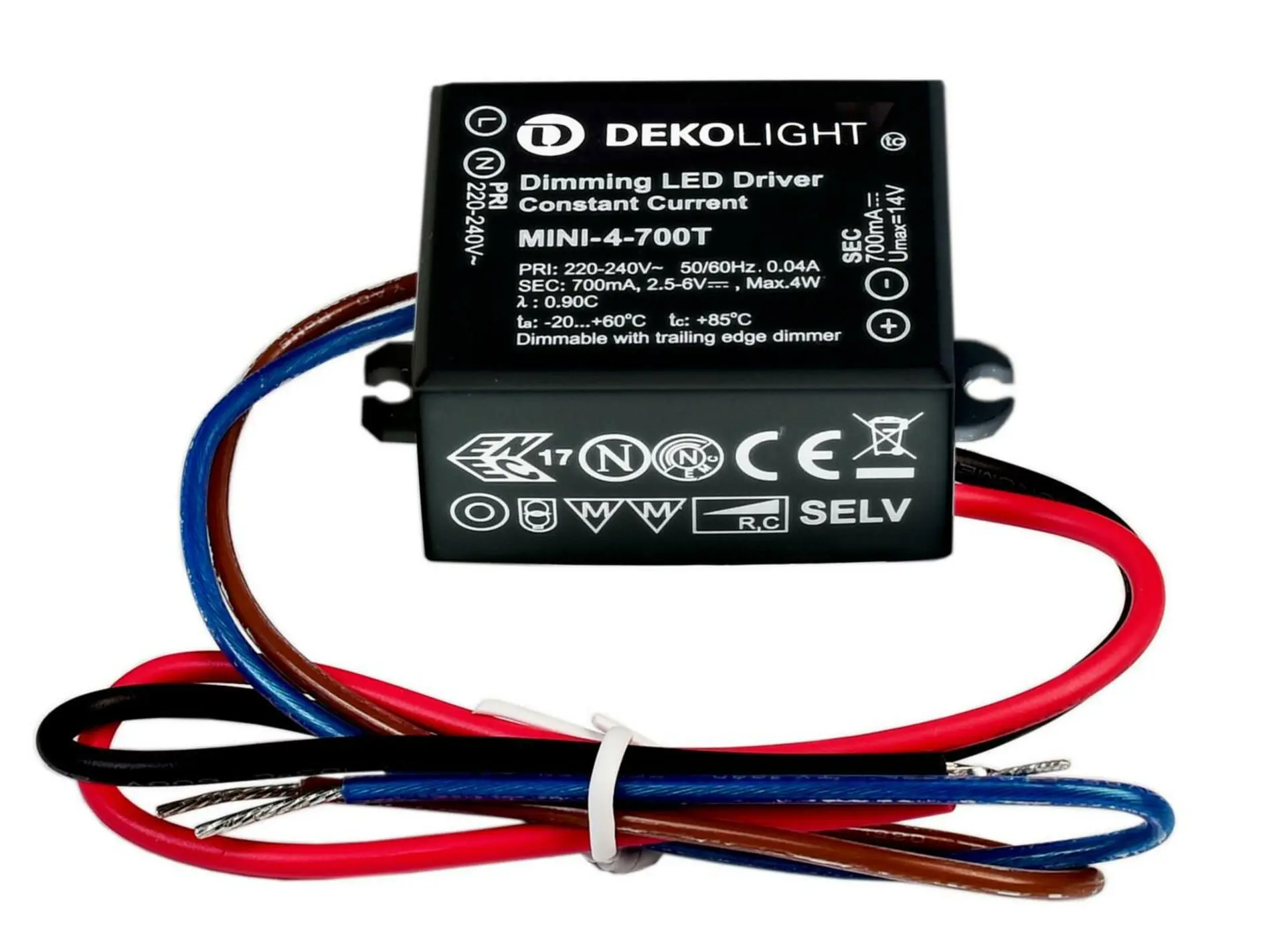 IMPR 872134 Deko-Light LED-napájení MINI, DIM, CC, MINI-4-700T/4W konstantní proud 700 mA IP65 stmívatelné 2,5-6V DC 2,00-4,00 W - DEKOLIGHT