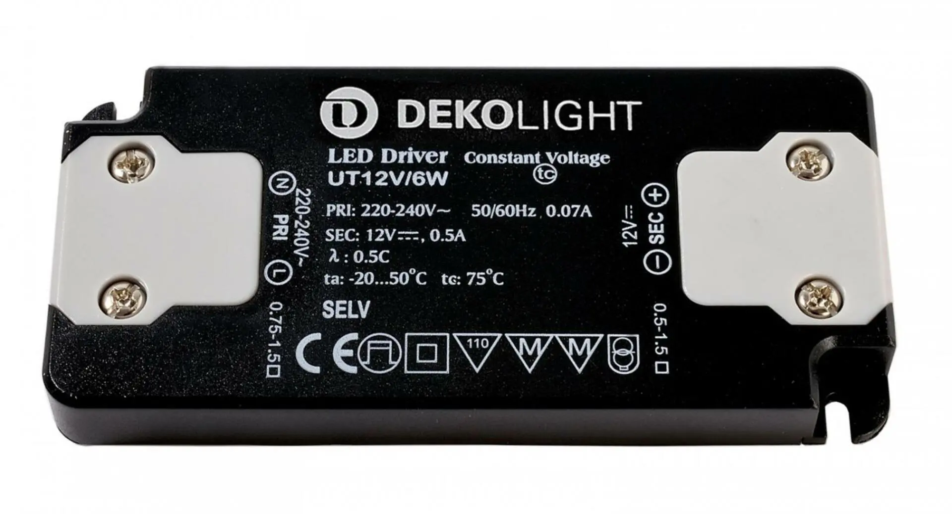 Deko-Light KapegoLED napájení UT12V/6W konstantní napětí 0-0,5 A IP20 12V DC 6,00 W 872629