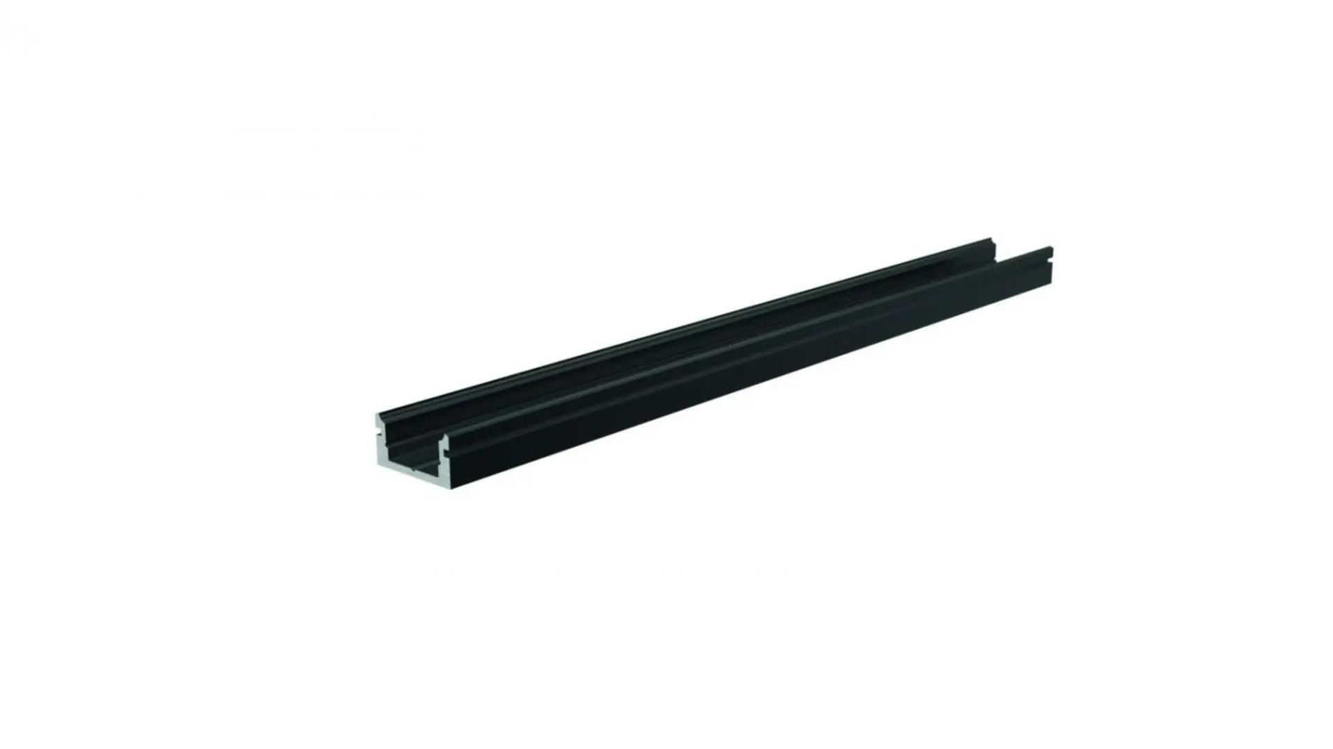 IMPR 970003 AU-01-08 plochý U-profil pro 8 - 9,3 mm LED pásek matná černá - DEKOLIGHT