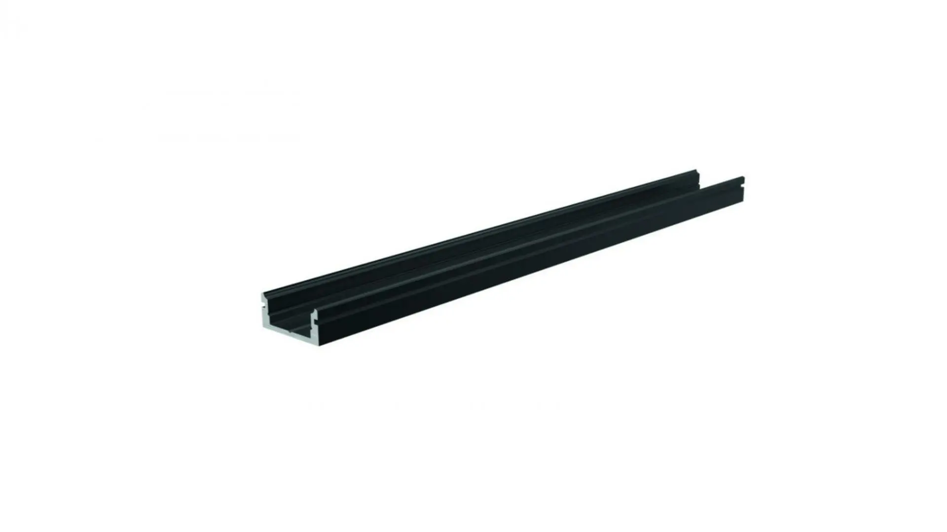 IMPR 970023 AU-01-10 plochý U-profil pro 10 - 11,3 mm LED pásek černá - DEKOLIGHT