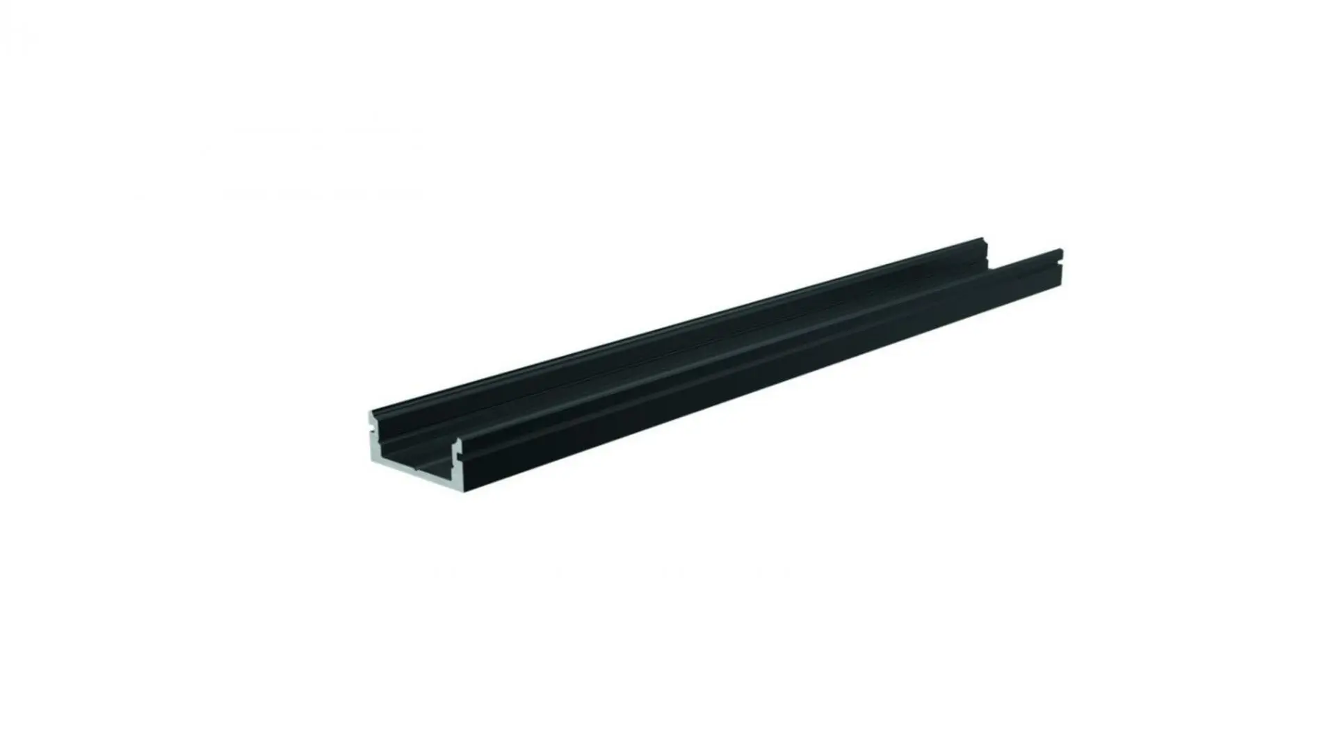 IMPR 970043 AU-01-12 plochý U-profil pro 12 - 13,3 mm LED pásek černá - DEKOLIGHT