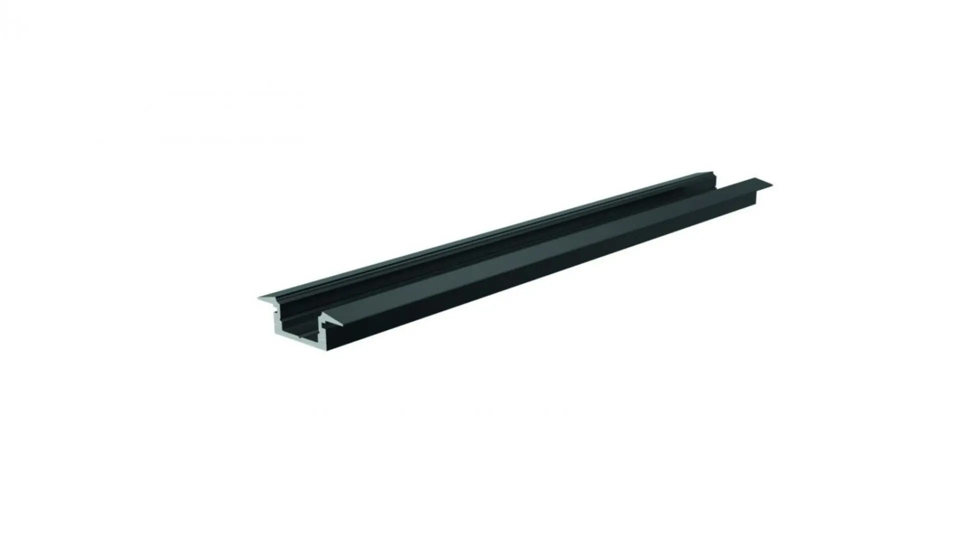 IMPR 975003 ET-01-08 plochý T-profil pro 8 - 9,3 mm LED pásek matná černá - DEKOLIGHT
