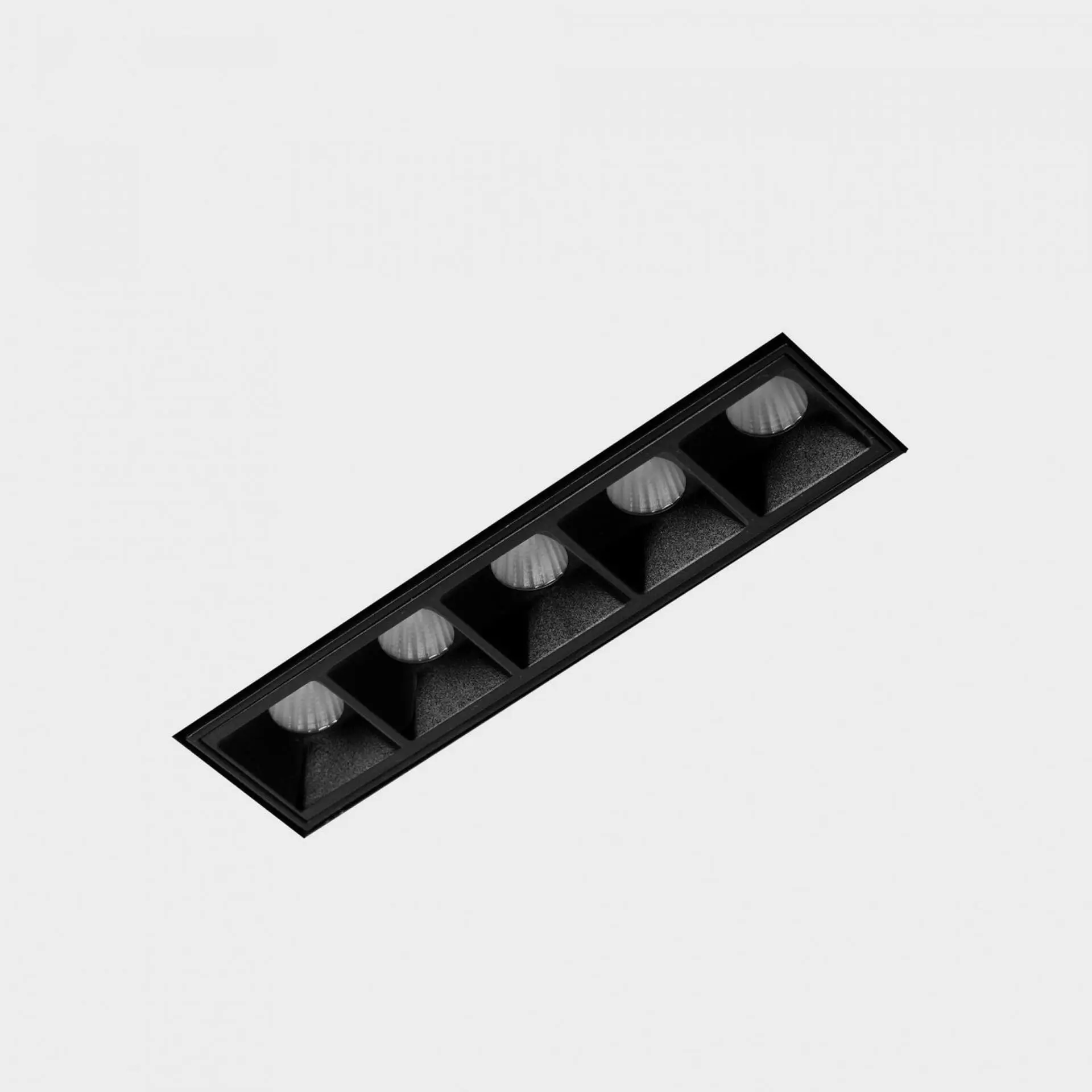 KOHL LIGHTING KOHL-Lighting NSES bezrámečkové zapuštěné svítidlo 137x35 mm černá 10 W 45D CRI 90 2700K Non-Dimm