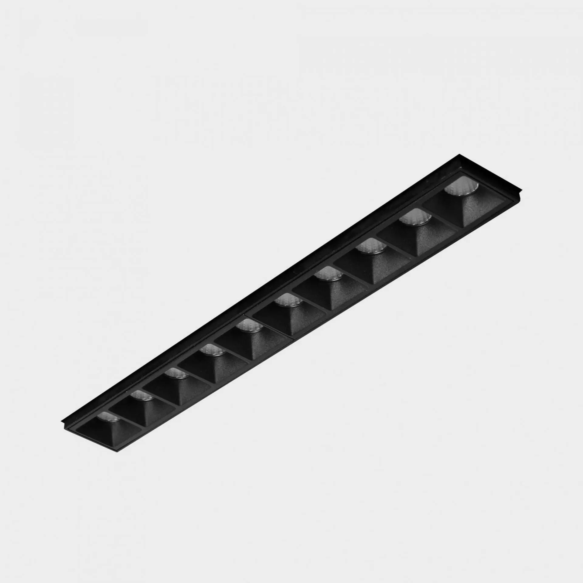 KOHL LIGHTING KOHL-Lighting NSES bezrámečkové zapuštěné svítidlo 270x35 mm černá 20 W 30D CRI 90 3000K PUSH