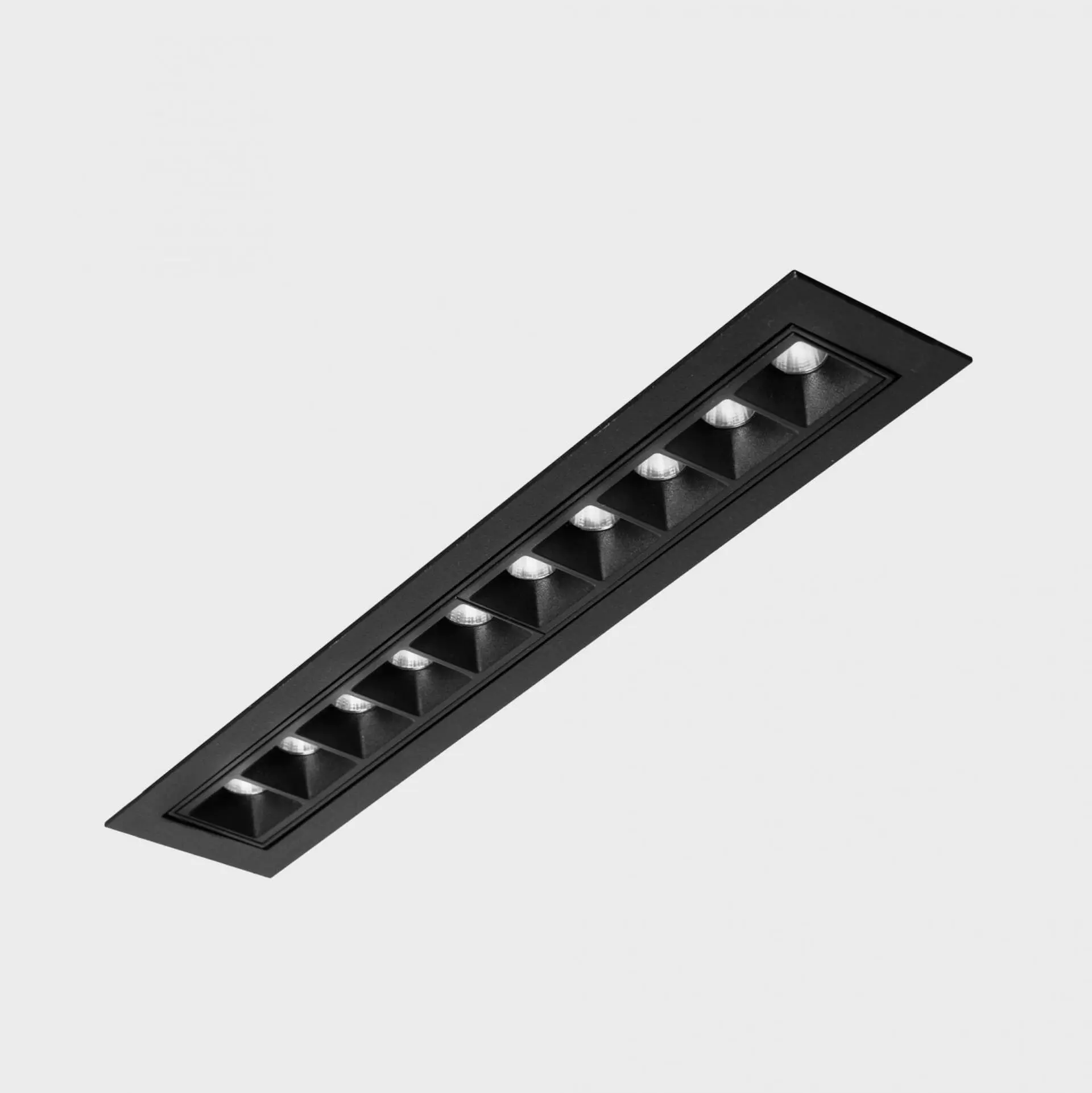 KOHL LIGHTING KOHL-Lighting NSES TILT zapuštěné svítidlo s rámečkem 300x58 mm černá 20 W 15D CRI 90 3000K PHASE CUT