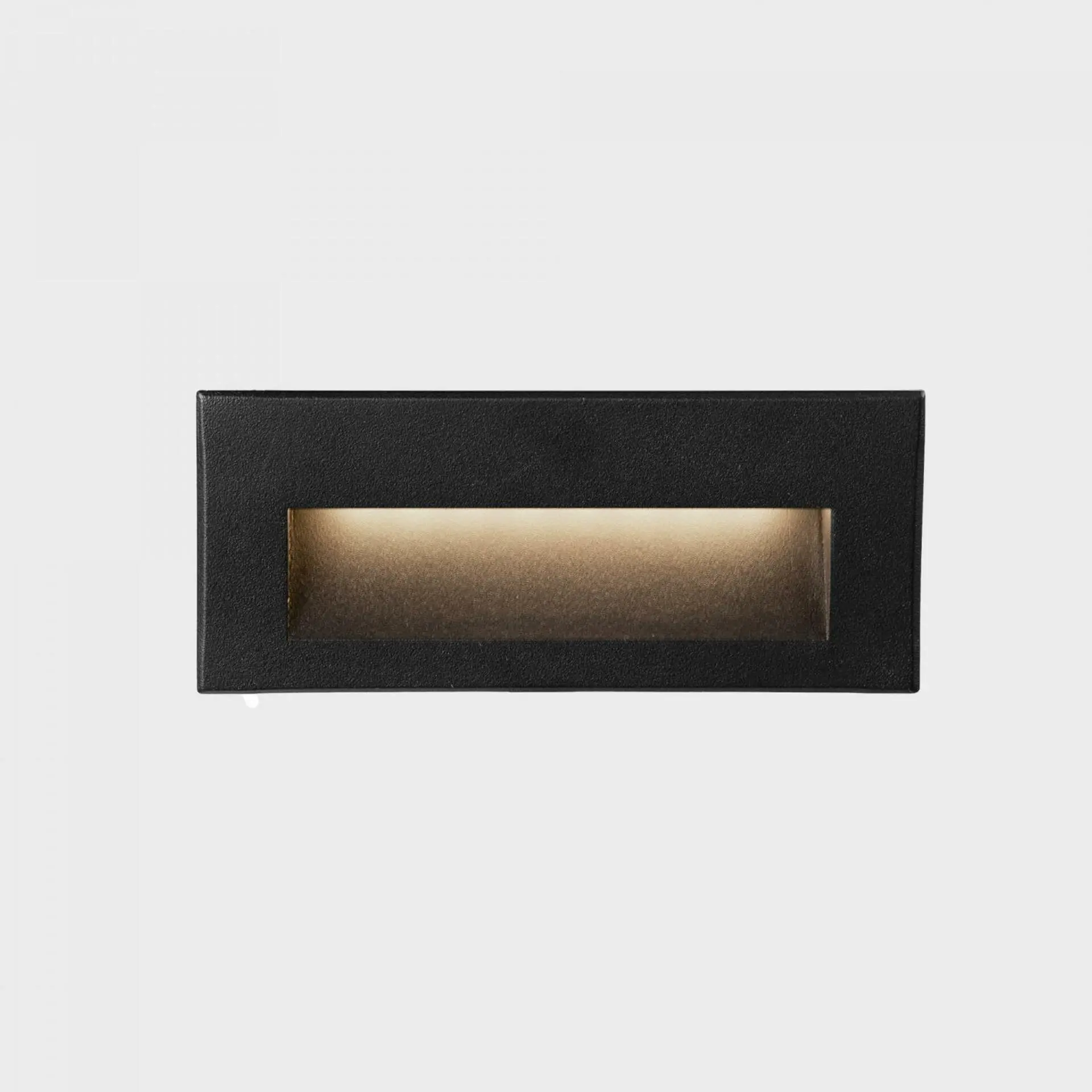 KHL K60100.01.WR.BK-BK.ST.8.30 Zápustné venkovní nástěnné svítidlo MAILBOx černé LED 3,8W 3000K 137x87mm hranaté - KOHL-Lighting (starý kód: KHL K52100.BK)