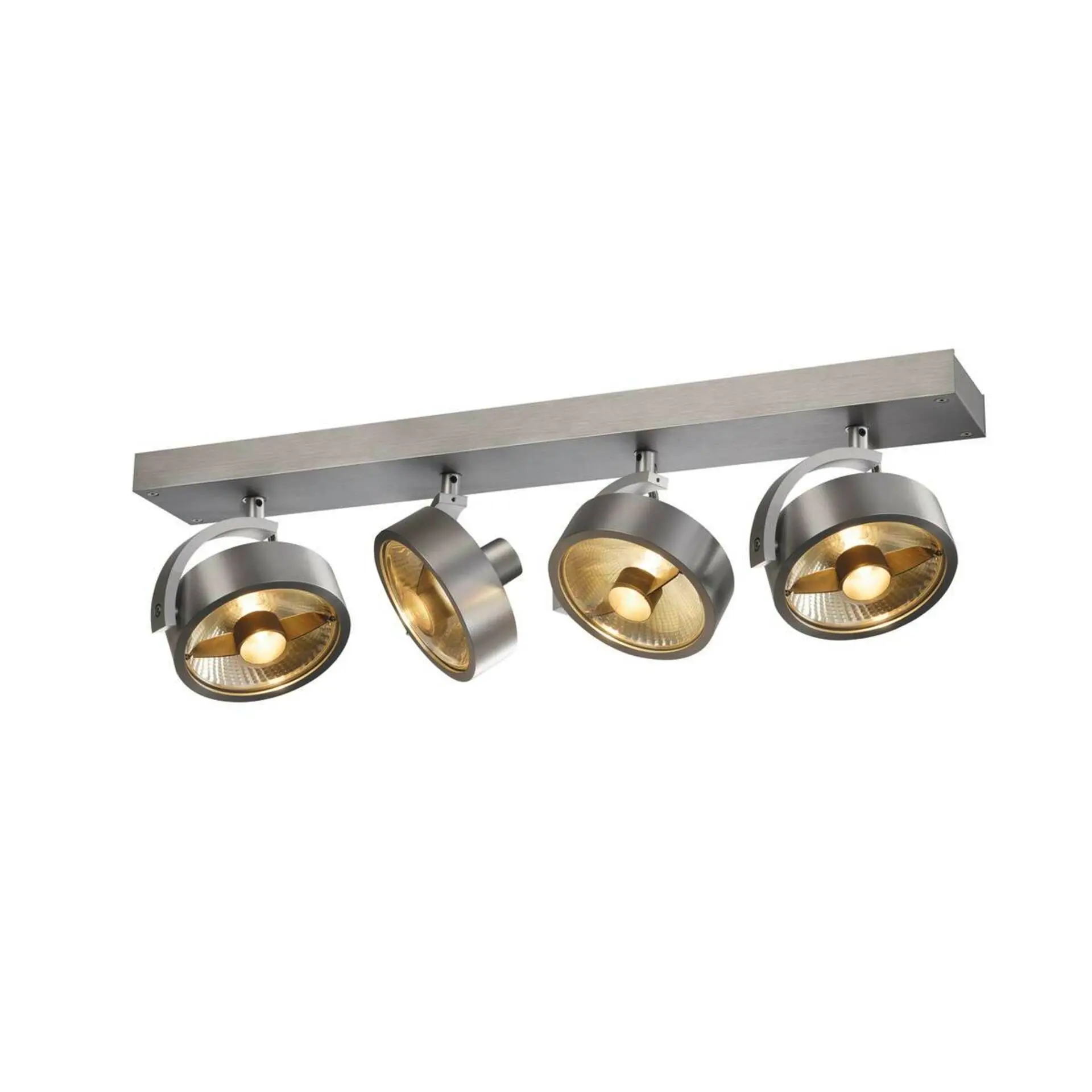 BIG WHITE SLV KALU CW vnitřní nástěnné a stropní nástavbové svítidlo, quad, QPAR111, kartáčovaný hliník, 4x75W 1002025
