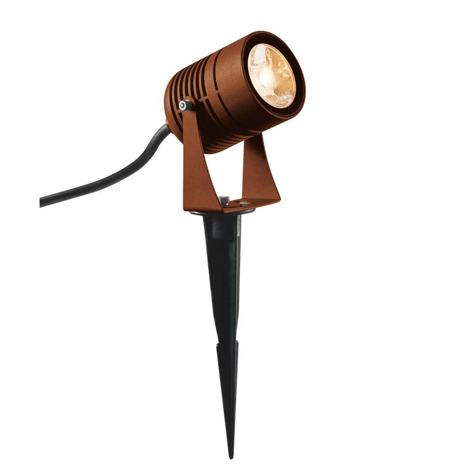 BIG WHITE SLV LED SPIKE LED venkovní svítidlo s trnem, rezavě zbarvená, IP55, 3000K, 40°. 1002203