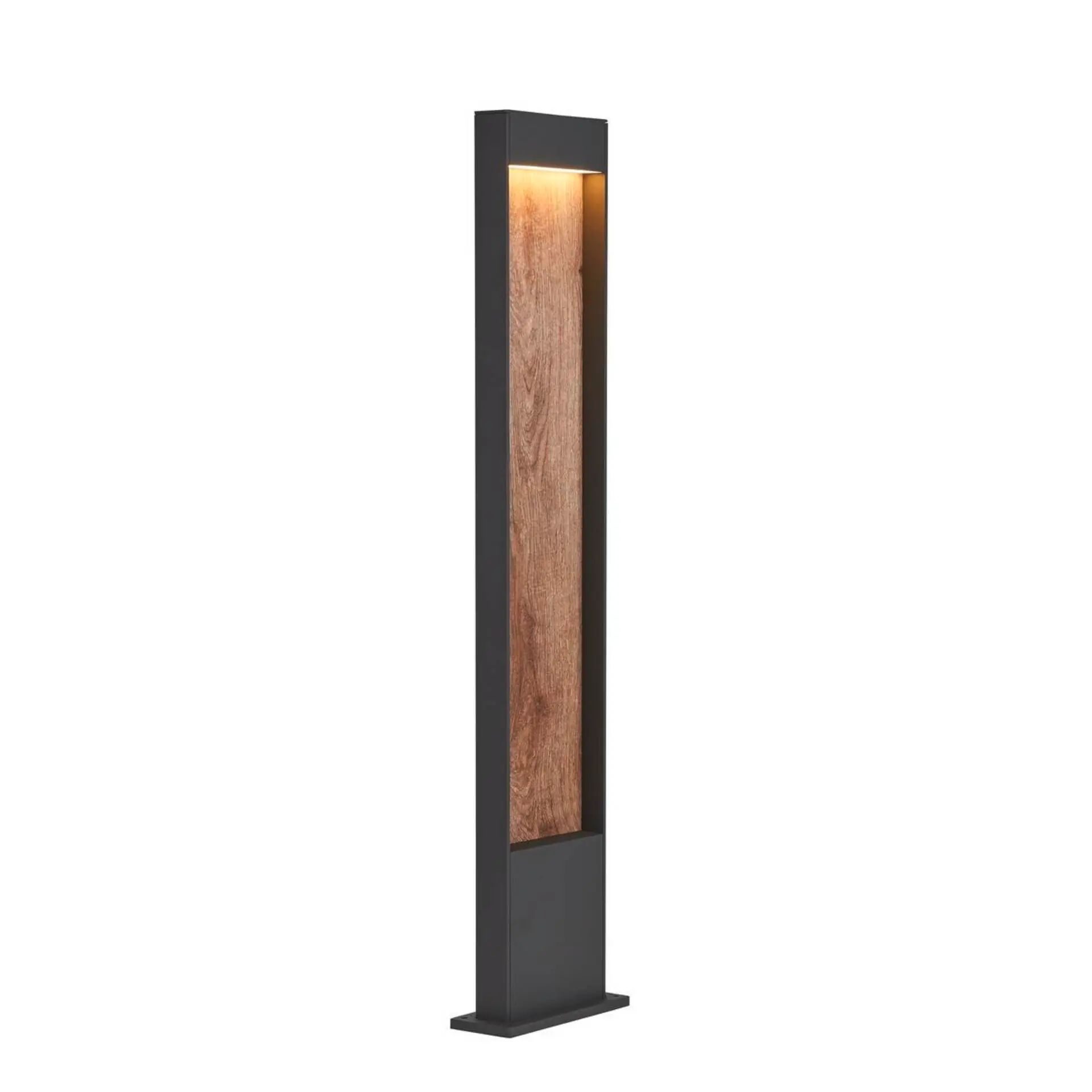 BIG WHITE SLV FLATT POLE 100 Outdoor, stojací LED svítidlo, 3000K, IP65, antracitové/hnědé 1002959