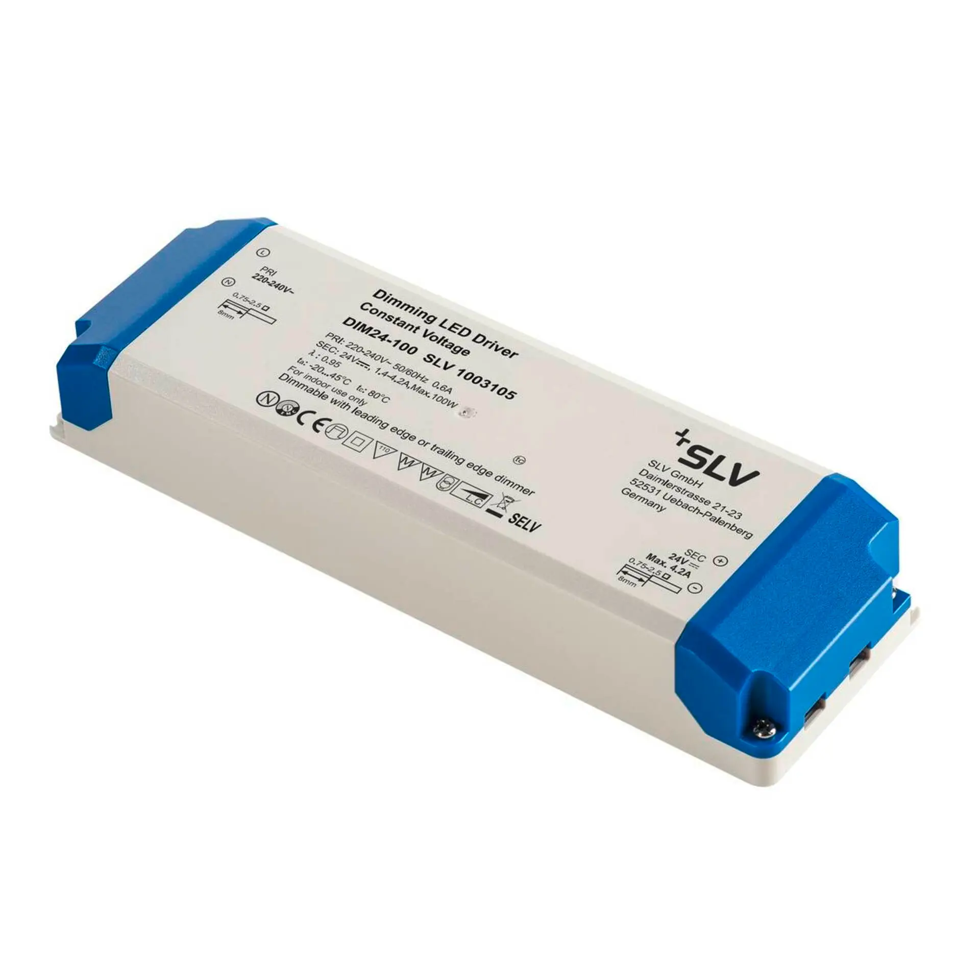 BIG WHITE SLV LED NETZTEIL 100W 24V TRIAC DIMMBAR 1003105
