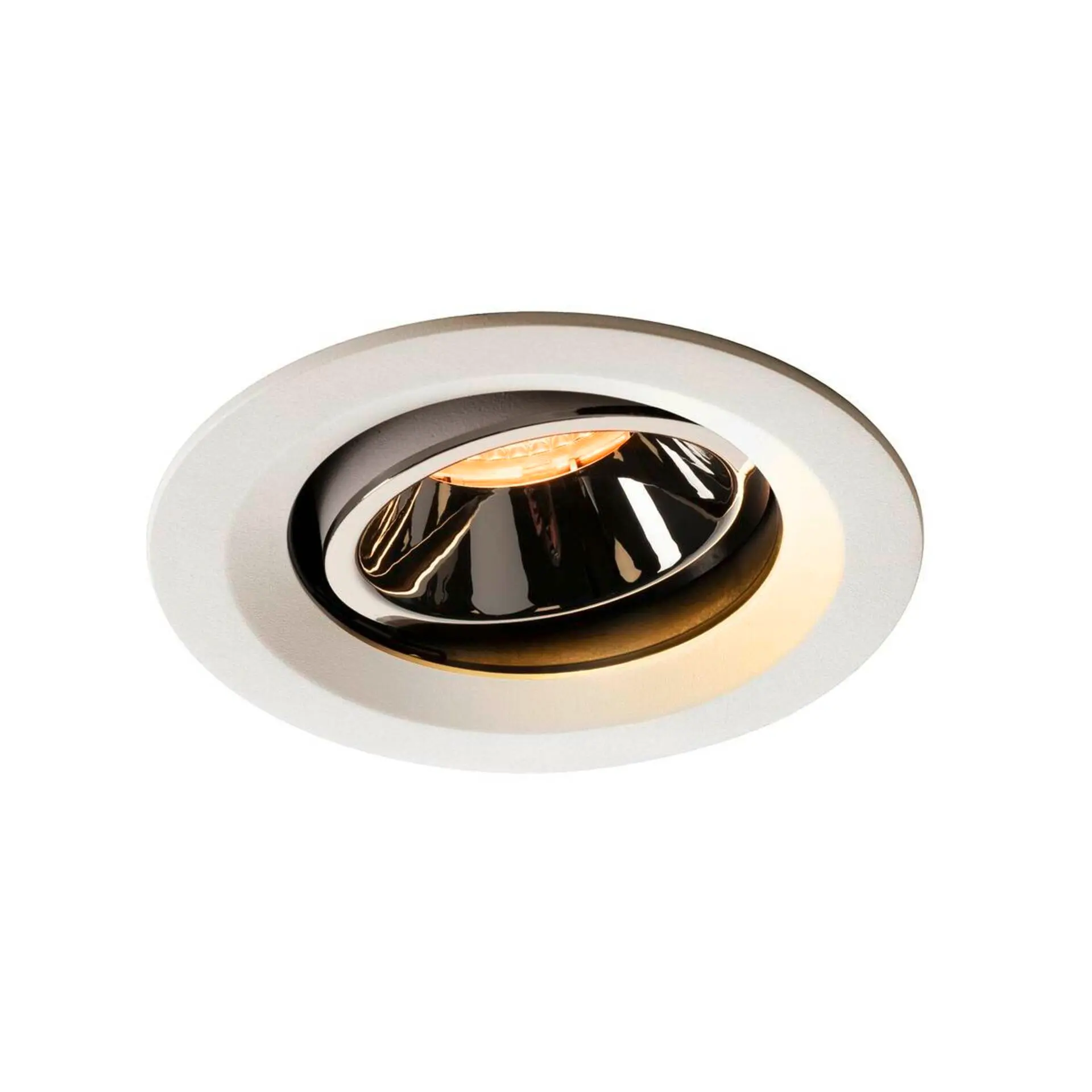 BIG WHITE SLV NUMINOS MOVE DL M vnitřní LED zápustné stropní svítidlo bílá/chrom 2700 K 40° otočné a výkyvné 1003570