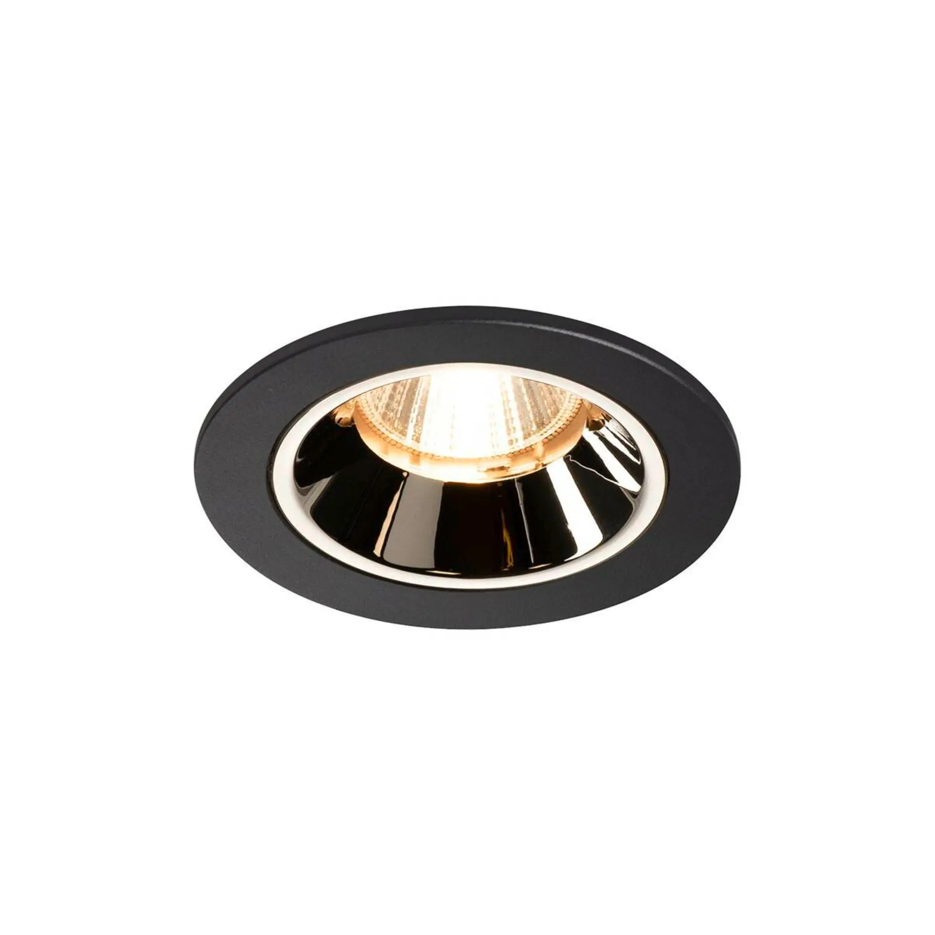 BIG WHITE SLV NUMINOS DL S vnitřní LED zápustné stropní svítidlo černá/chrom 2700 K 40° včetně listových pružin 1003774