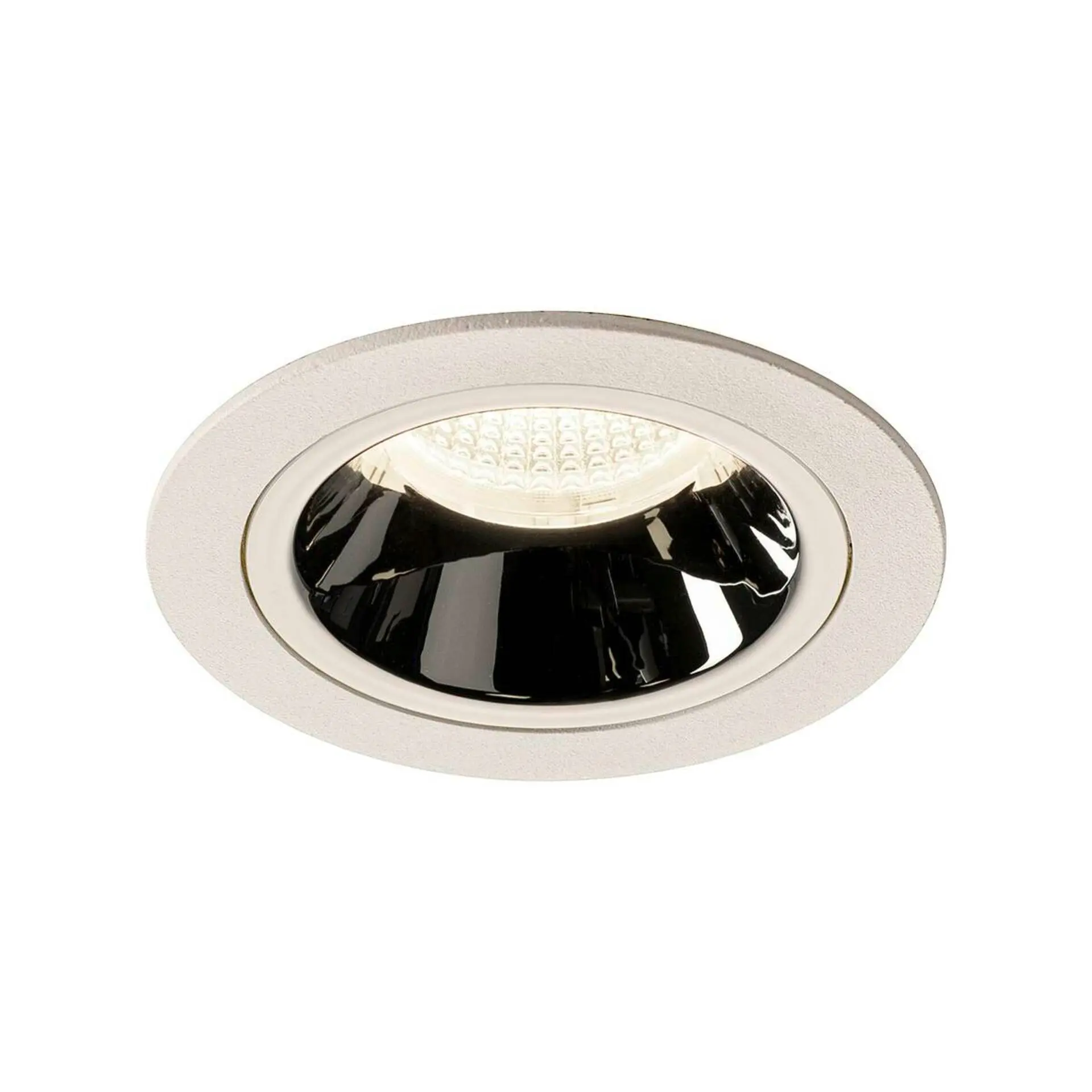 BIG WHITE SLV NUMINOS DL M vnitřní LED zápustné stropní svítidlo bílá/chrom 4000 K 40° včetně listových pružin 1003906