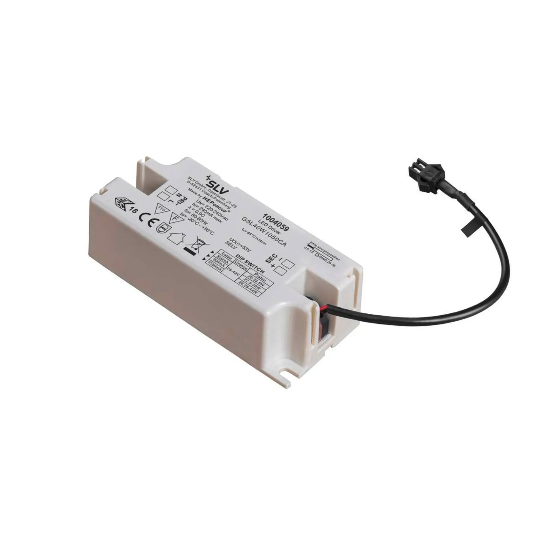BIG WHITE SLV LED driver 40 W multi mA 1004059