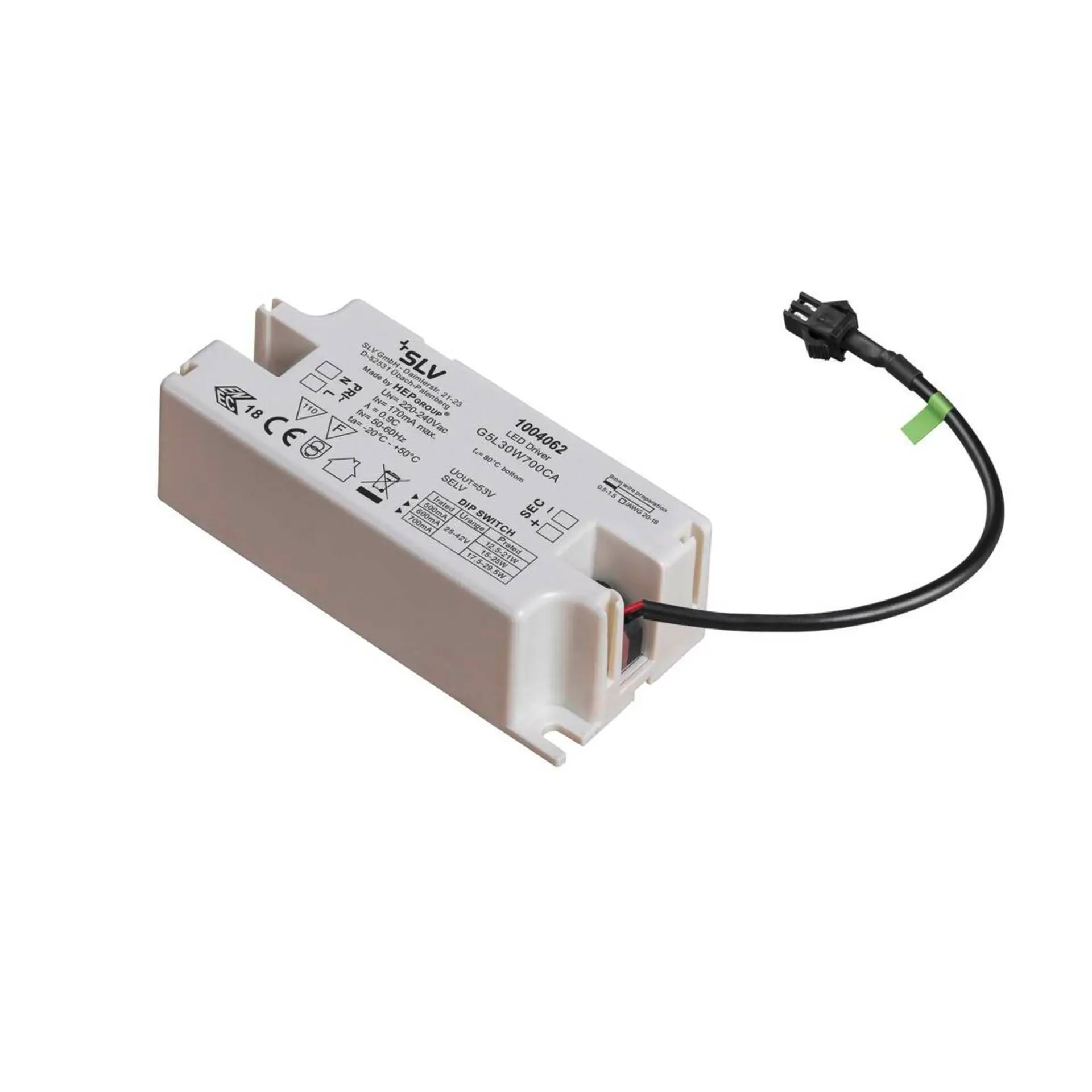 LA 1004062 LED driver 21–29,5 W 500/600/700 mA - BIG WHITE (SLV)