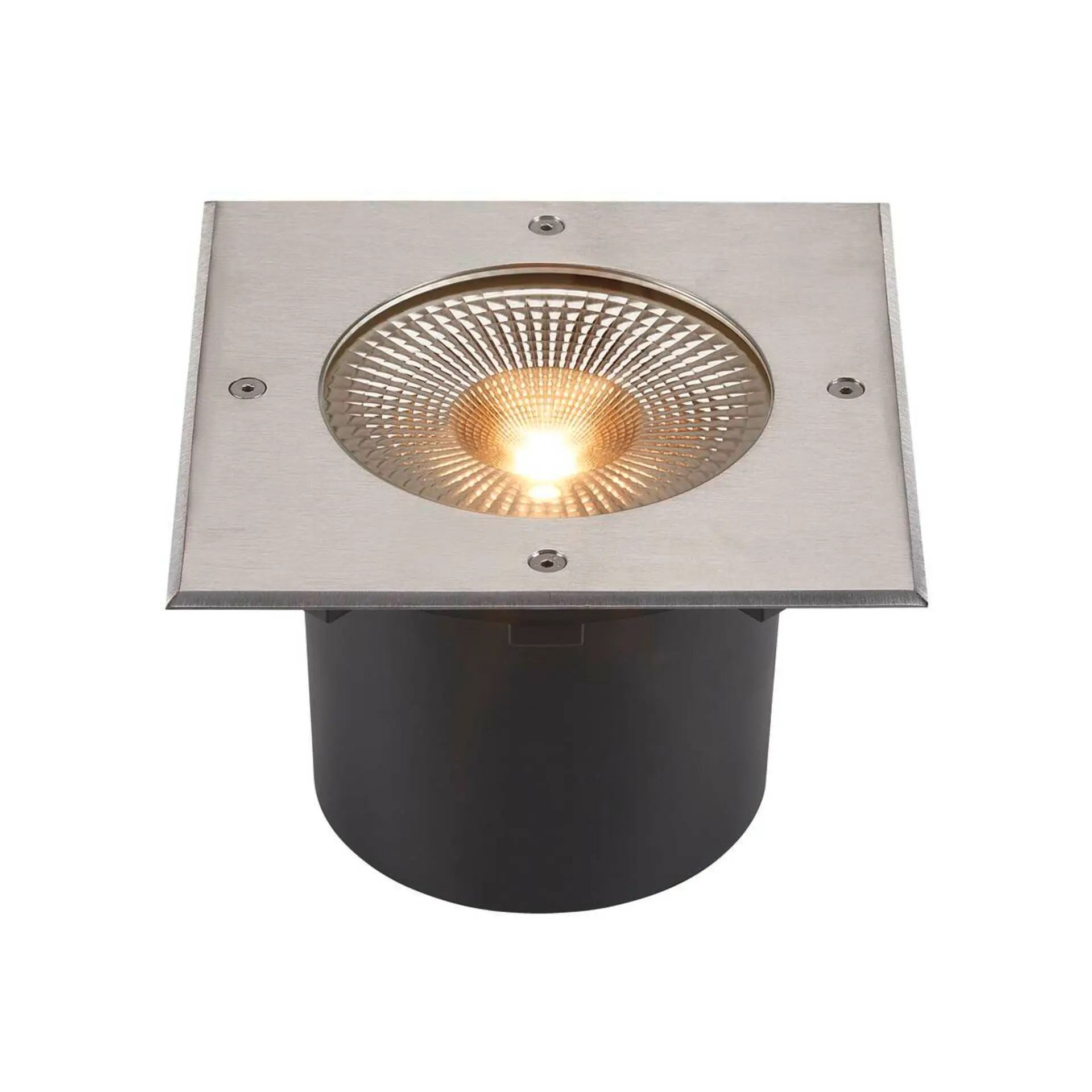 BIG WHITE SLV ROCCI 200 EL hranaté zápustné zemní svítidlo nerezová ocel 16 W 3000 K 120d 1006105