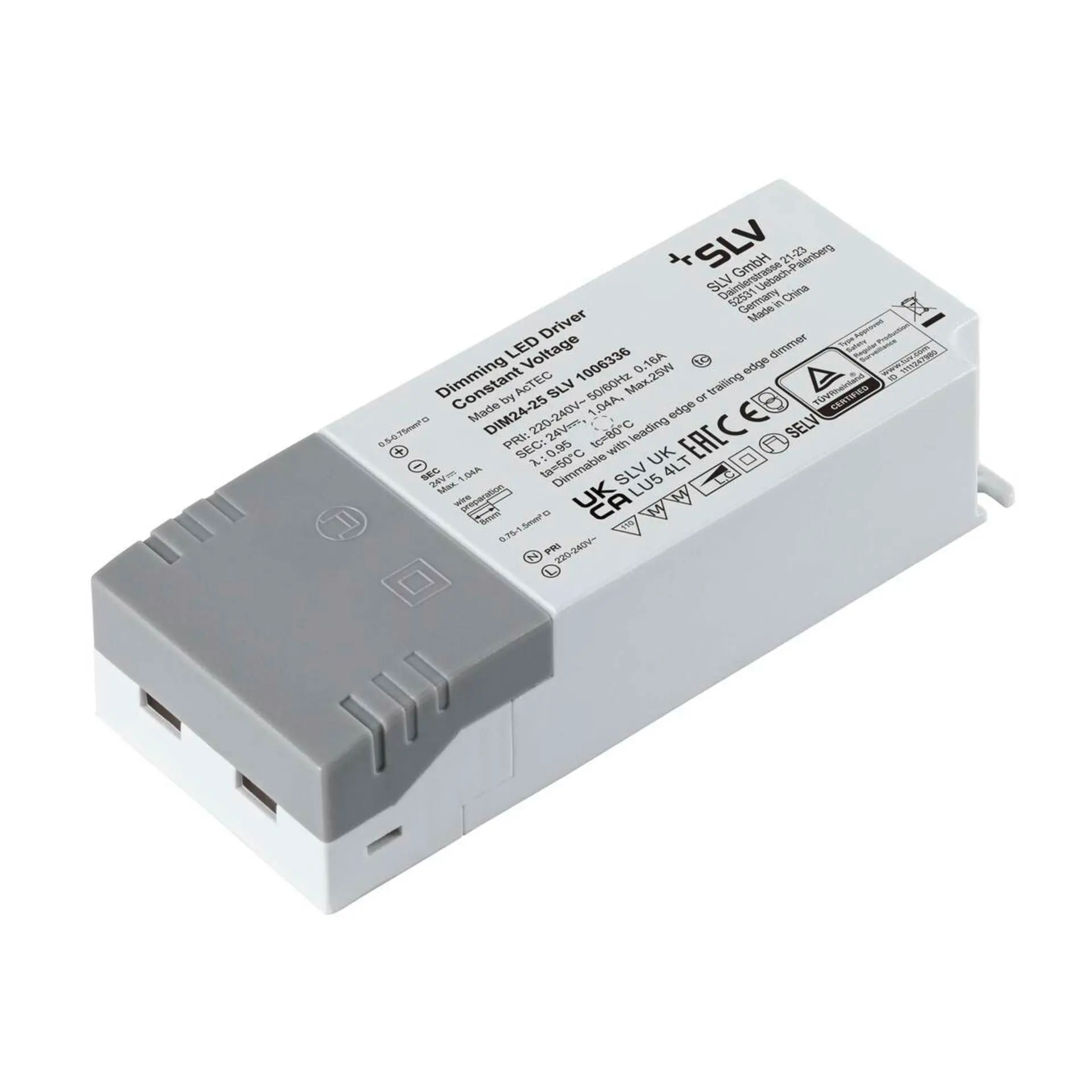 BIG WHITE SLV LED síťový zdroj 24 V 25 W fáze stmívatelný 1006336