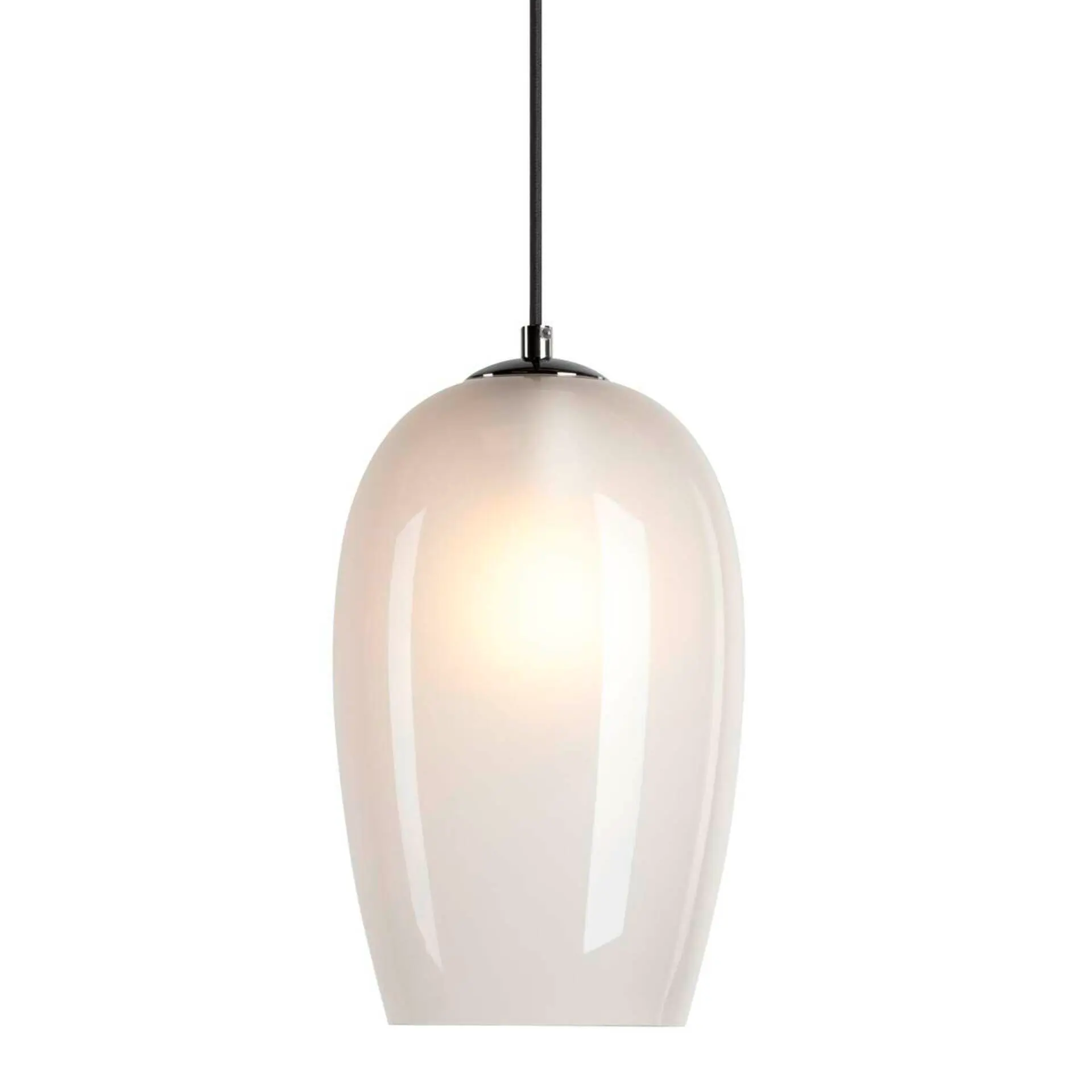 BIG WHITE SLV PANTILO OVAL PD E27 závěsné svítidlo, bílá/chrom 1006402