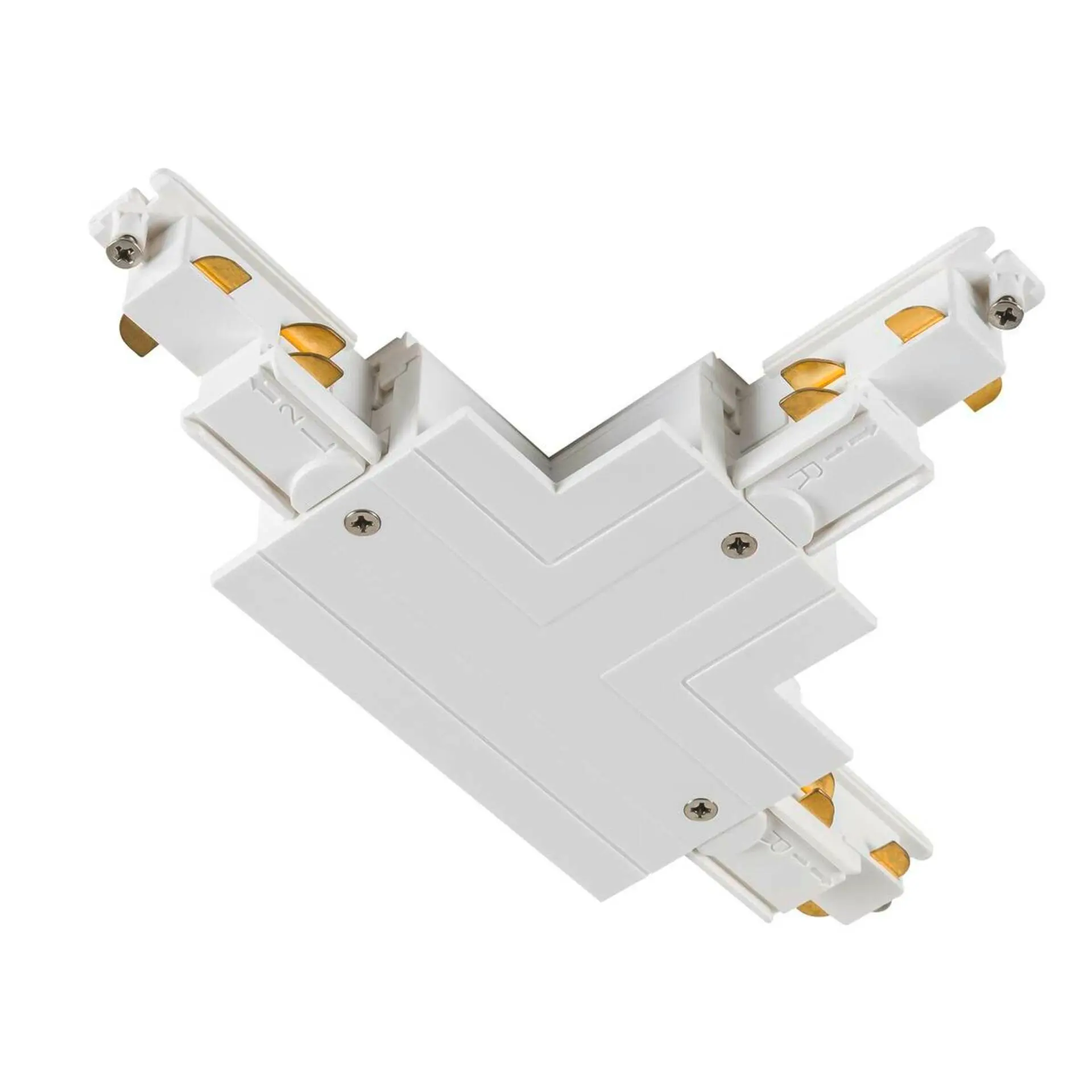 LA 1006532 T-spojka pro S-TRACK 3fázovou montážní lištu, uzemnění vnitřní vpravo, bílá, DALI - BIG WHITE (SLV)