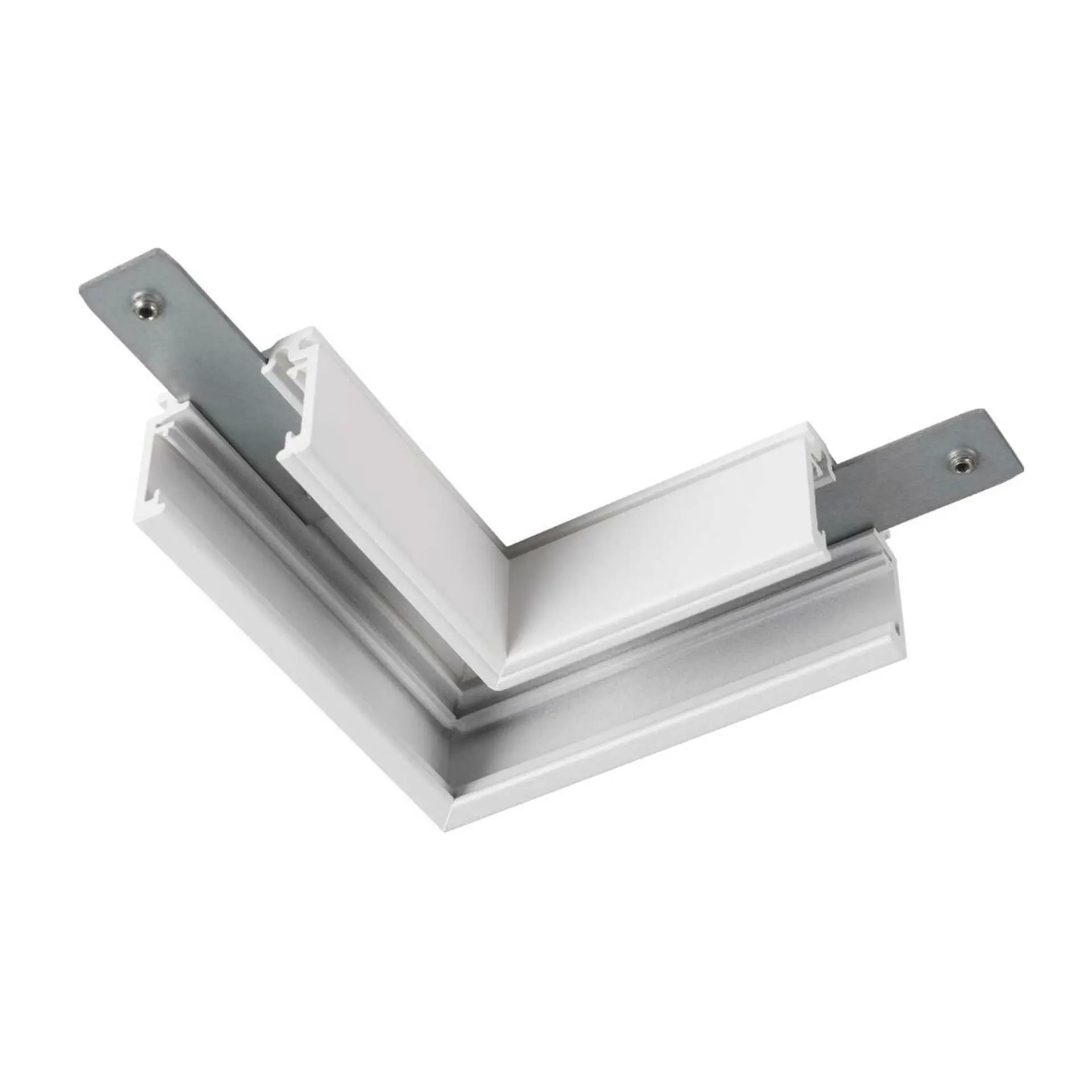 LA 1006578 L-spojka mechanická 48 V TRACK, pro nástavbovou lištu standard, vpravo, bílá - BIG WHITE (SLV)