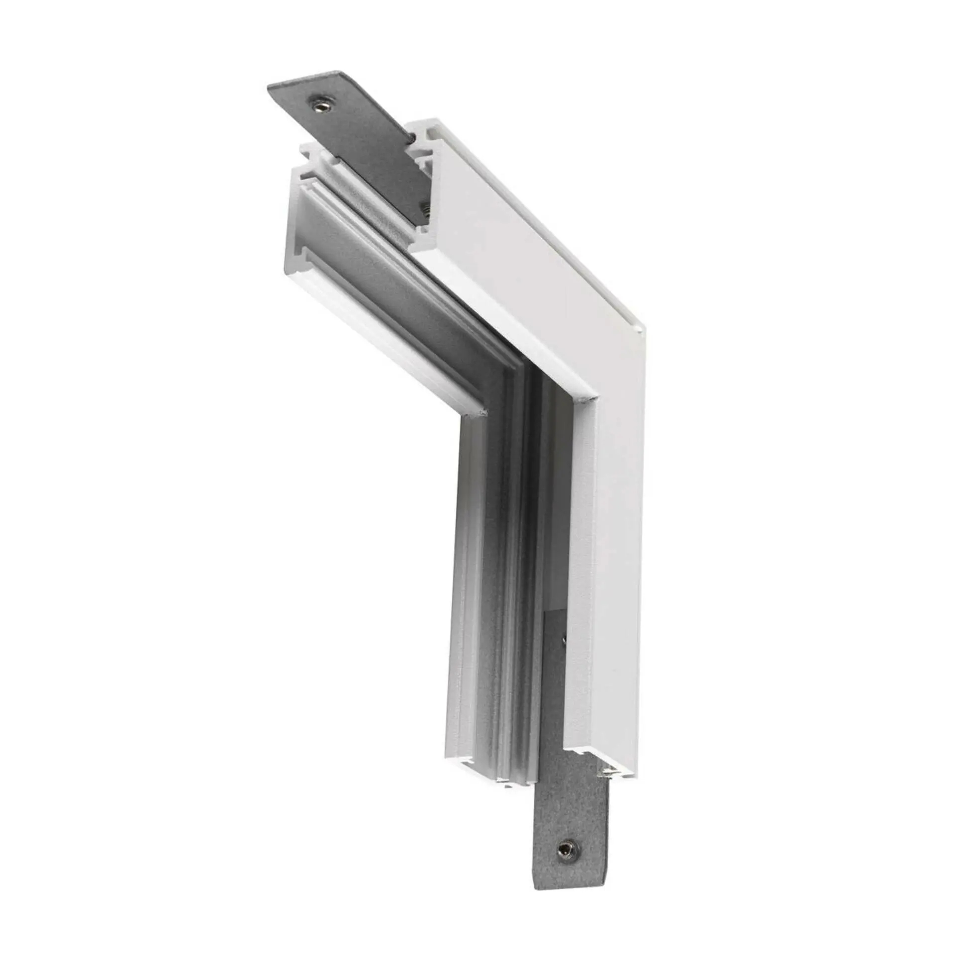 LA 1006580 L-spojka mechanická 48 V TRACK, pro nástavbovou lištu standard, Stereo, bílá - BIG WHITE (SLV)