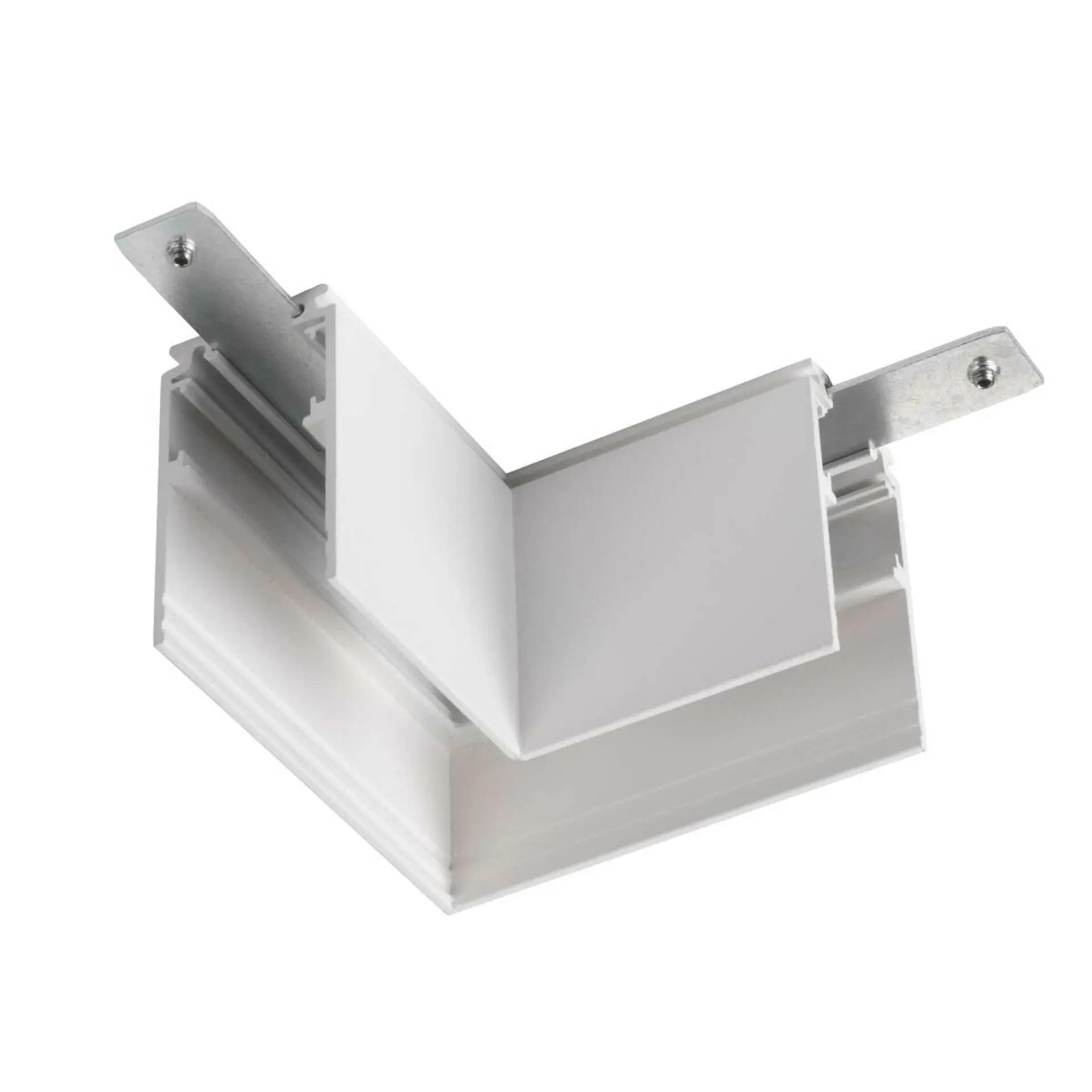 LA 1006582 L-spojka mechanická 48 V TRACK, pro nástavbovou lištu hlub., vlevo, bílá - BIG WHITE (SLV)