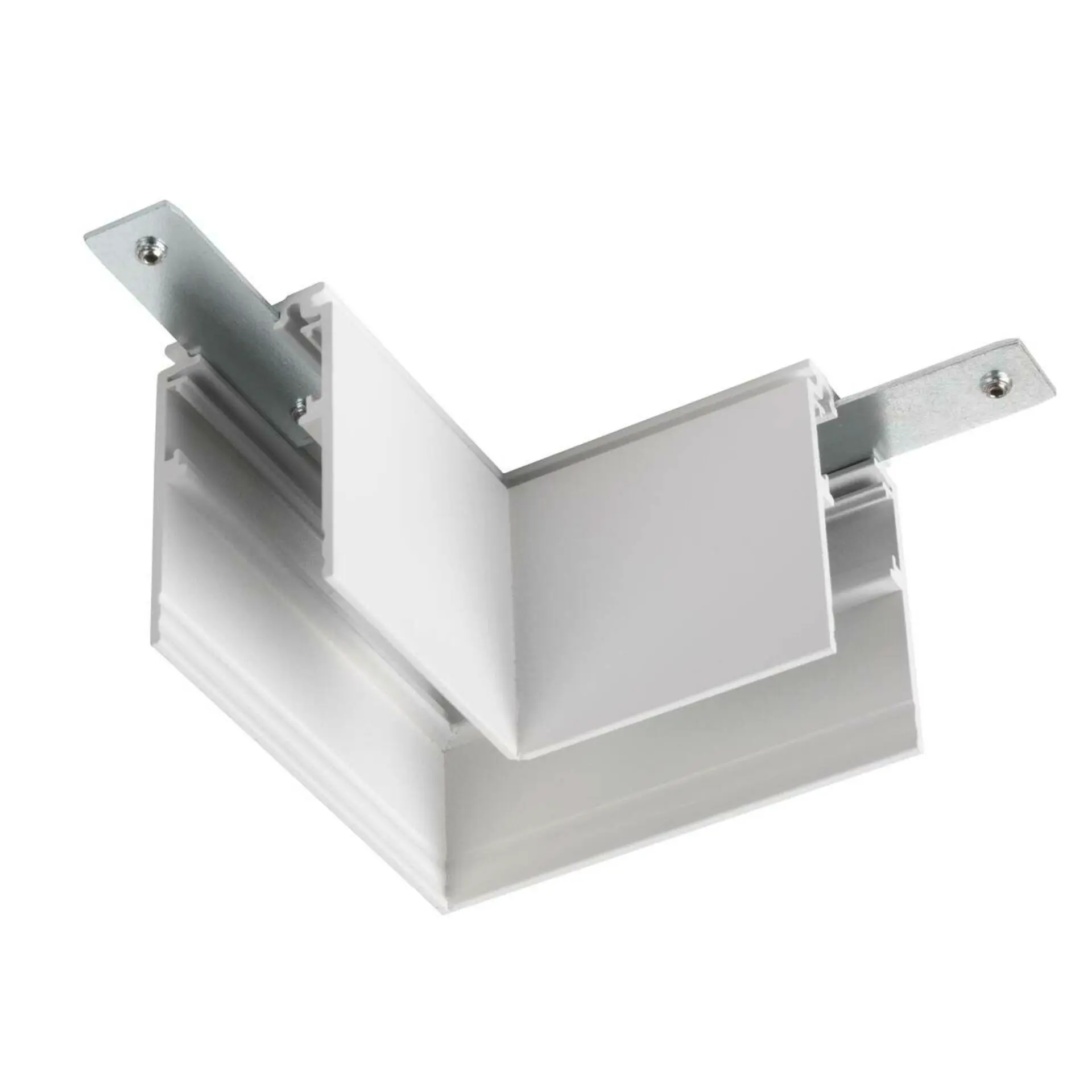LA 1006584 L-spojka mechanická 48 V TRACK, pro nástavbovou lištu hlub., vpravo, bílá - BIG WHITE (SLV)