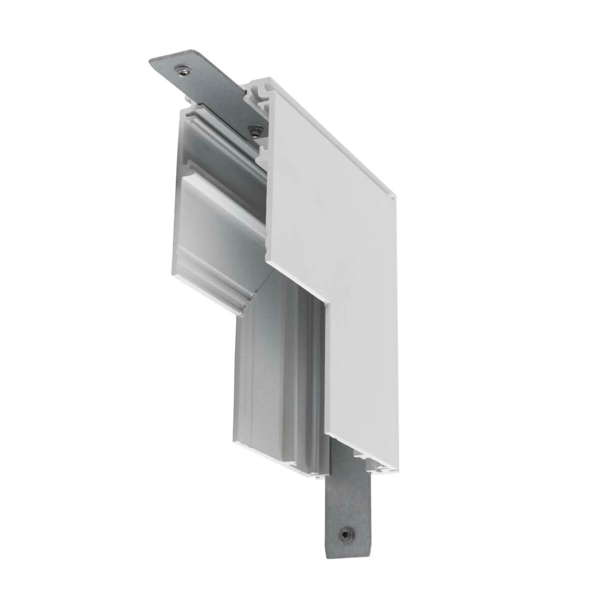 LA 1006586 L-spojka mechanická 48 V TRACK, pro nástavbovou lištu hlub., Stereo, bílá - BIG WHITE (SLV)