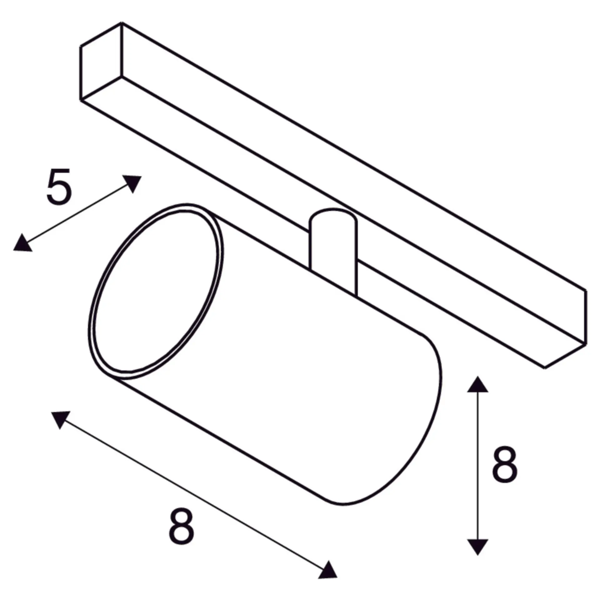 LA 1006695 NUMINOS® XS 48V TRACK DALI spot, černý / chrom, 8,7W, 740lm, 4000K, CRI90, 55° - BIG WHITE (SLV)