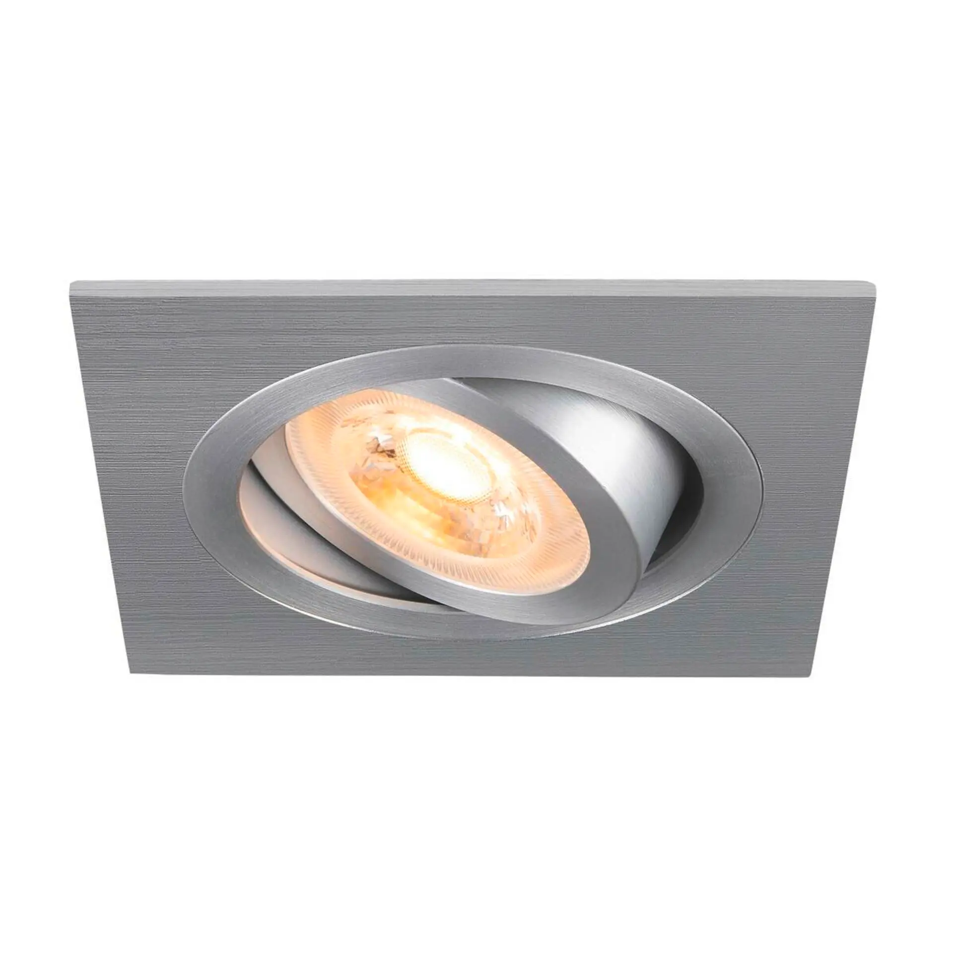 BIG WHITE SLV NEW TRIA 75 stropní vestavné svítidlo, čtvercové, max. 10W GU10, hliník 1007379