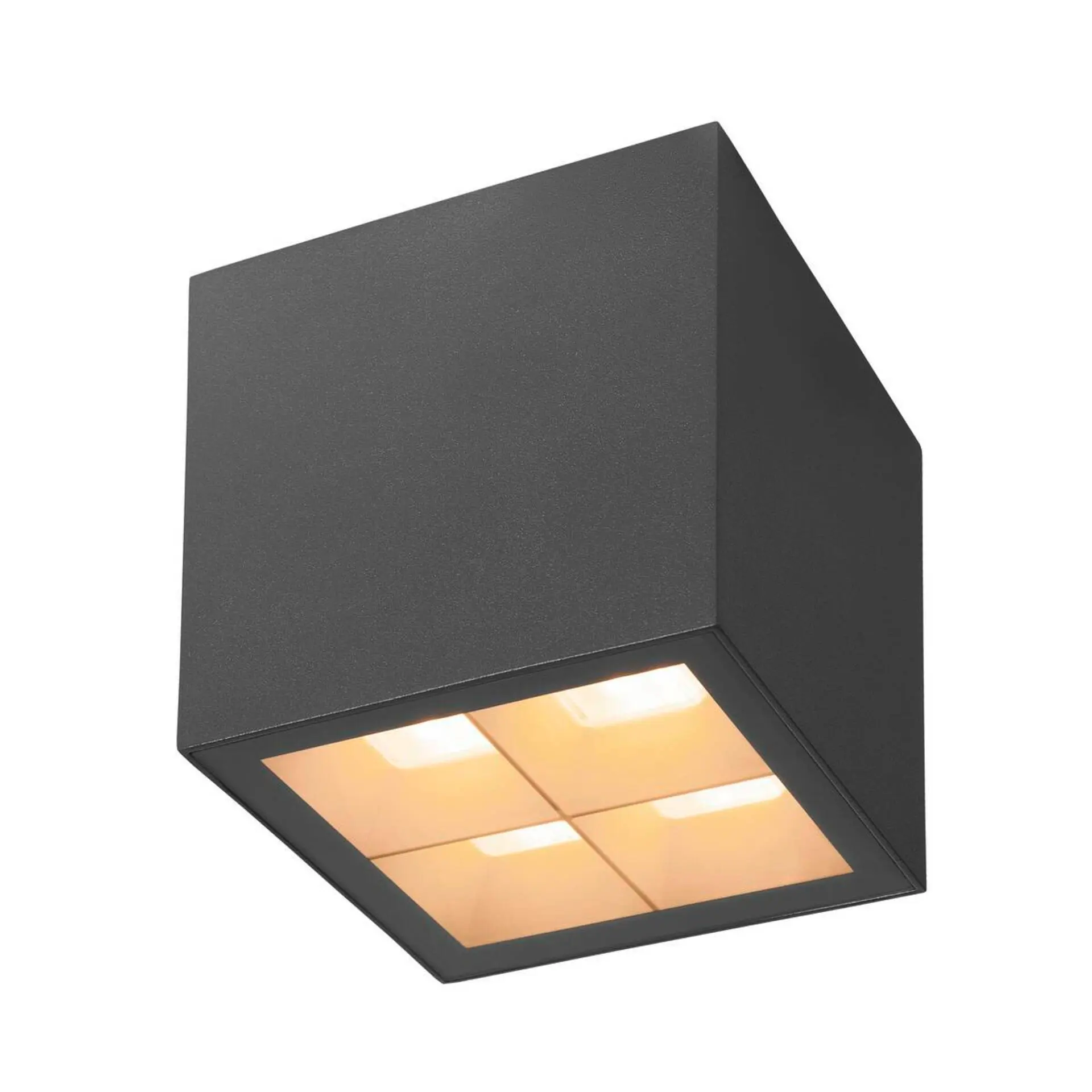 BIG WHITE SLV S-CUBE stropní přisazené svítidlo, 2700/3000 K, 15 W, PHASE, 80°, antracit 1007461