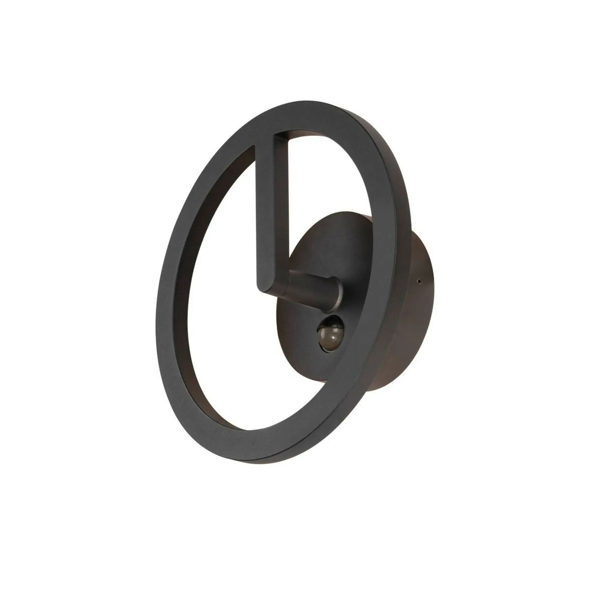 BIG WHITE SLV Q-RING nástěnné svítidlo, senzor, 3000 K, IP54, černá 1007916