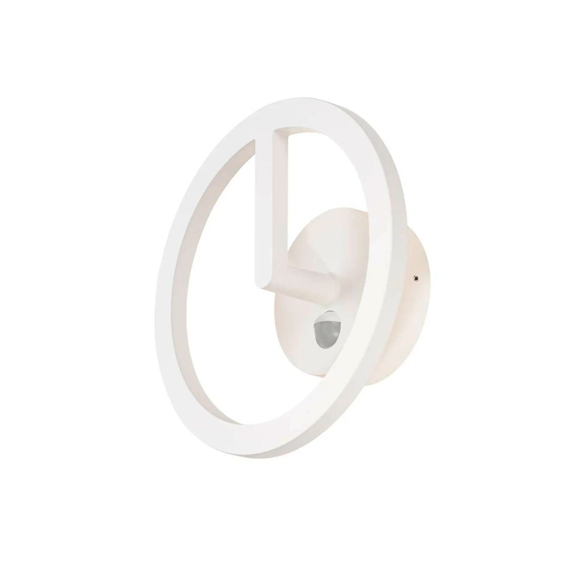 BIG WHITE SLV Q-RING nástěnné svítidlo, senzor, 3000 K, IP54, bílá 1007917