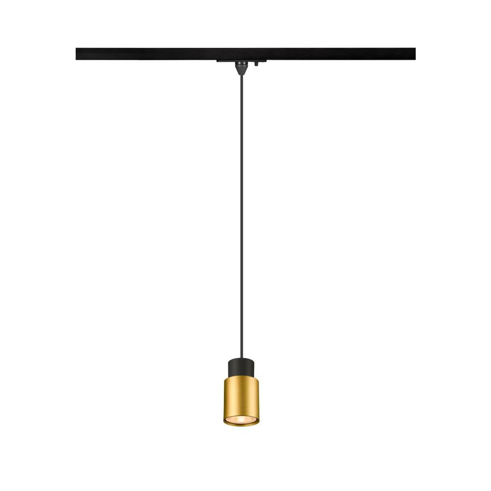 BIG WHITE SLV PURI 2.0 Tube 1~ závěsné světlo, GU10, délka závěsu 200cm, 1x max. 6W, černá/zlatá 1008255