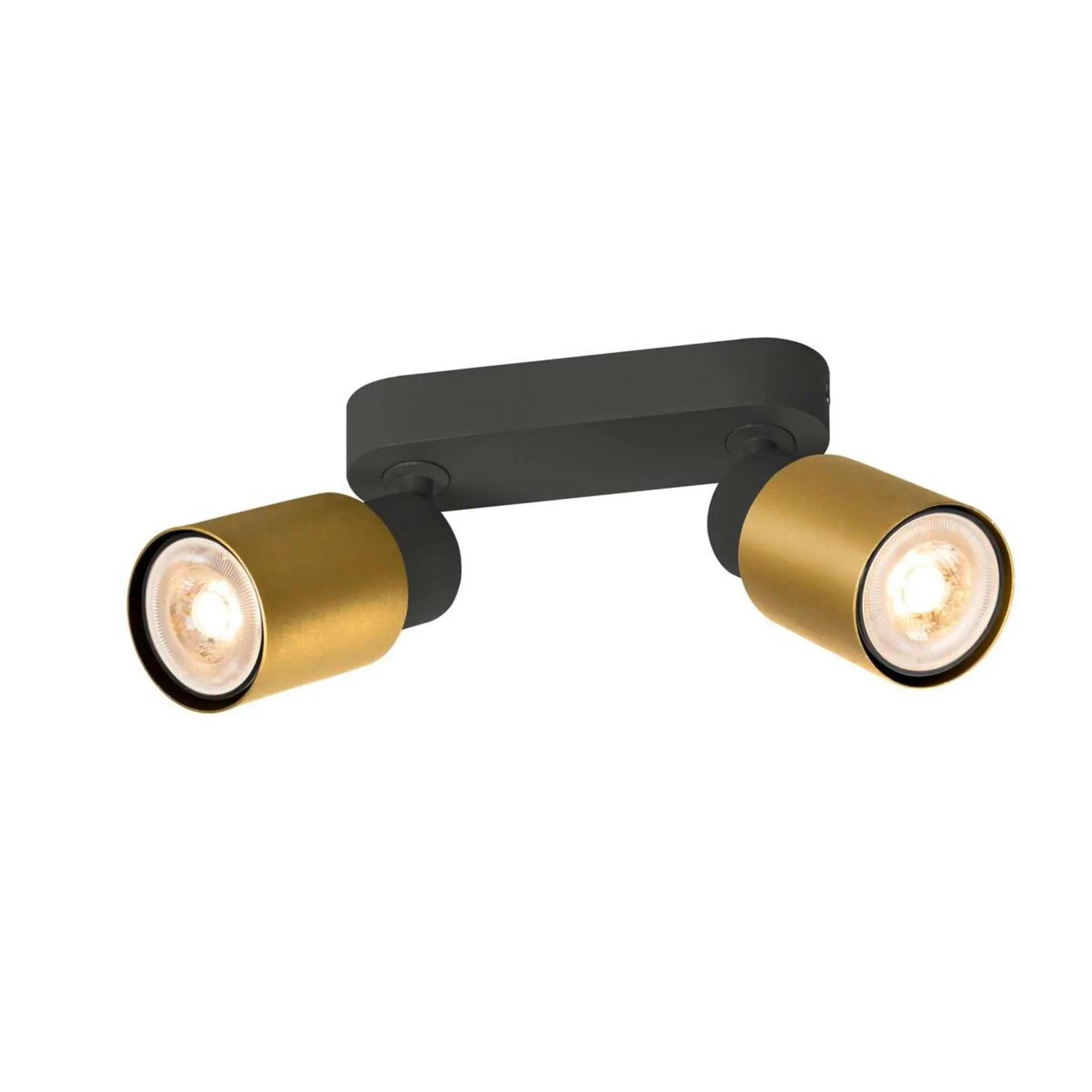 LA 1008362 PURI 2.0 Tube nástěnné a stropní svítidlo pro povrchovou montáž, dlouhé, 2 x max. 6W GU10, černá / zlatá - BIG WHITE (SLV)