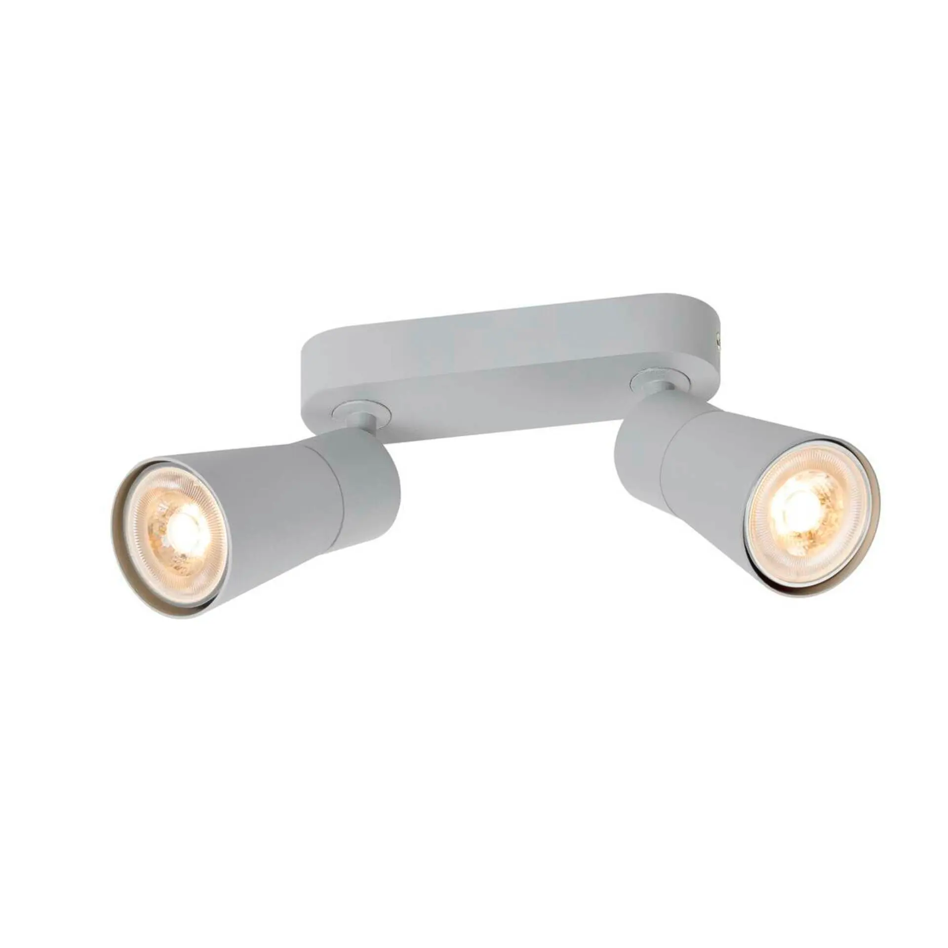 BIG WHITE SLV PURI 2.0 Cone nástěnné a stropní svítidlo pro povrchovou montáž, dlouhé, 2 x max. 6W GU10, šedé 1008368