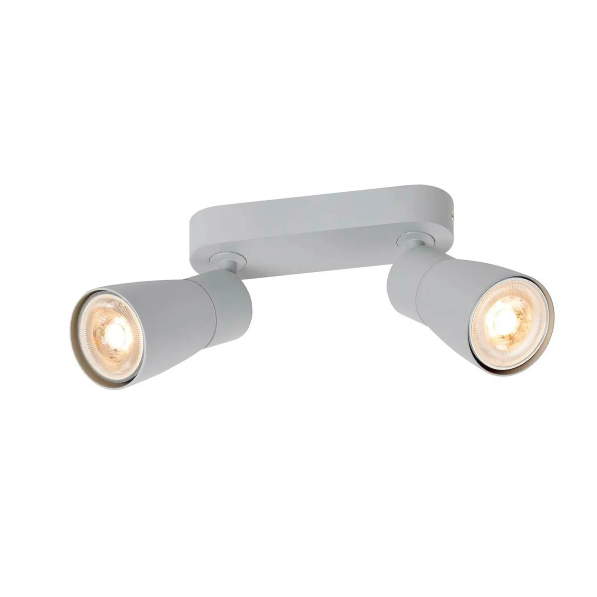LA 1008372 PURI 2.0 Dome nástěnné a stropní svítidlo pro povrchovou montáž, dlouhé, 2 x max. 6W GU10, šedá barva - BIG WHITE (SLV)