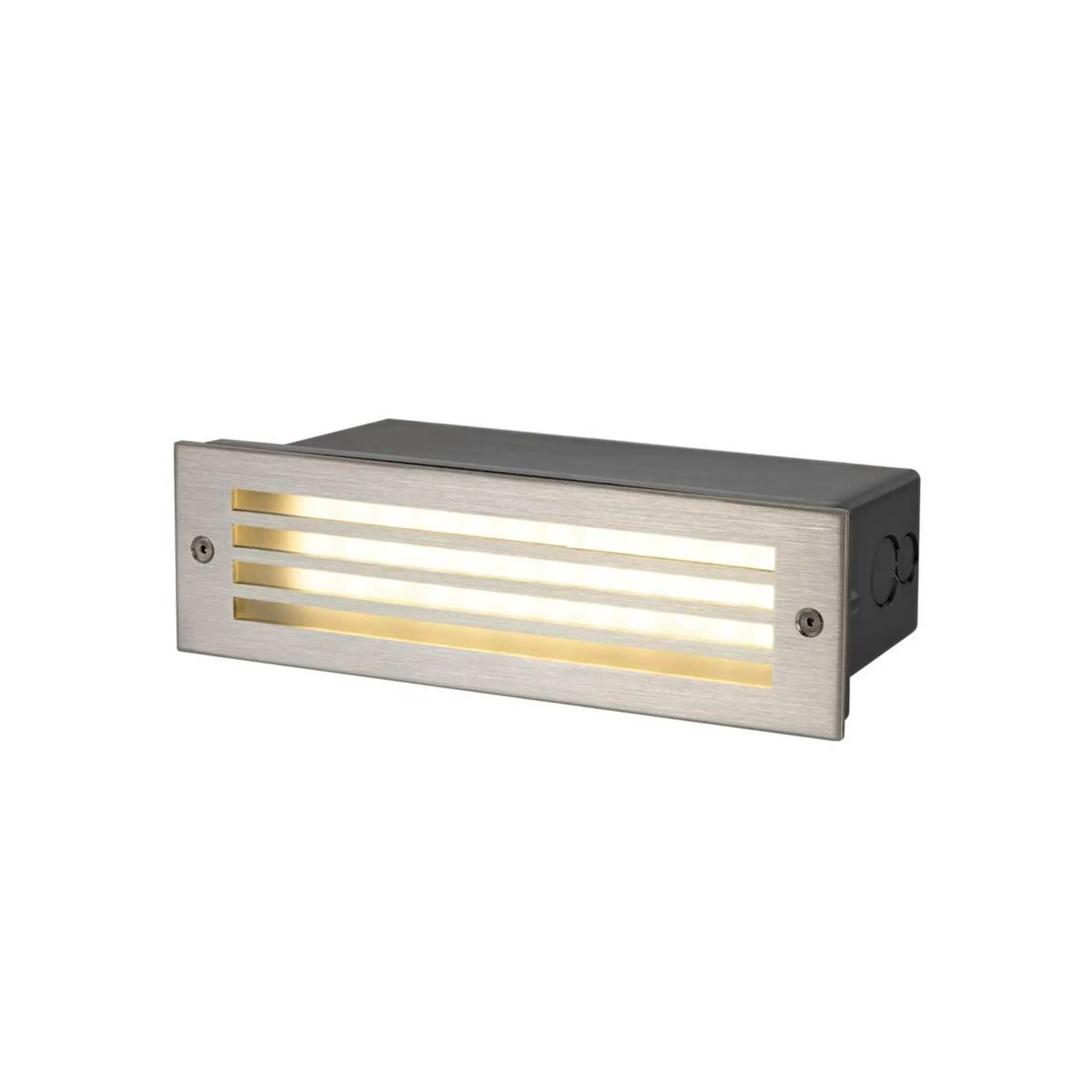 BIG WHITE SLV Cihelná síť vestavné svítidlo, obdélníkové, 3000K, 5W, IP55, černá 1008481