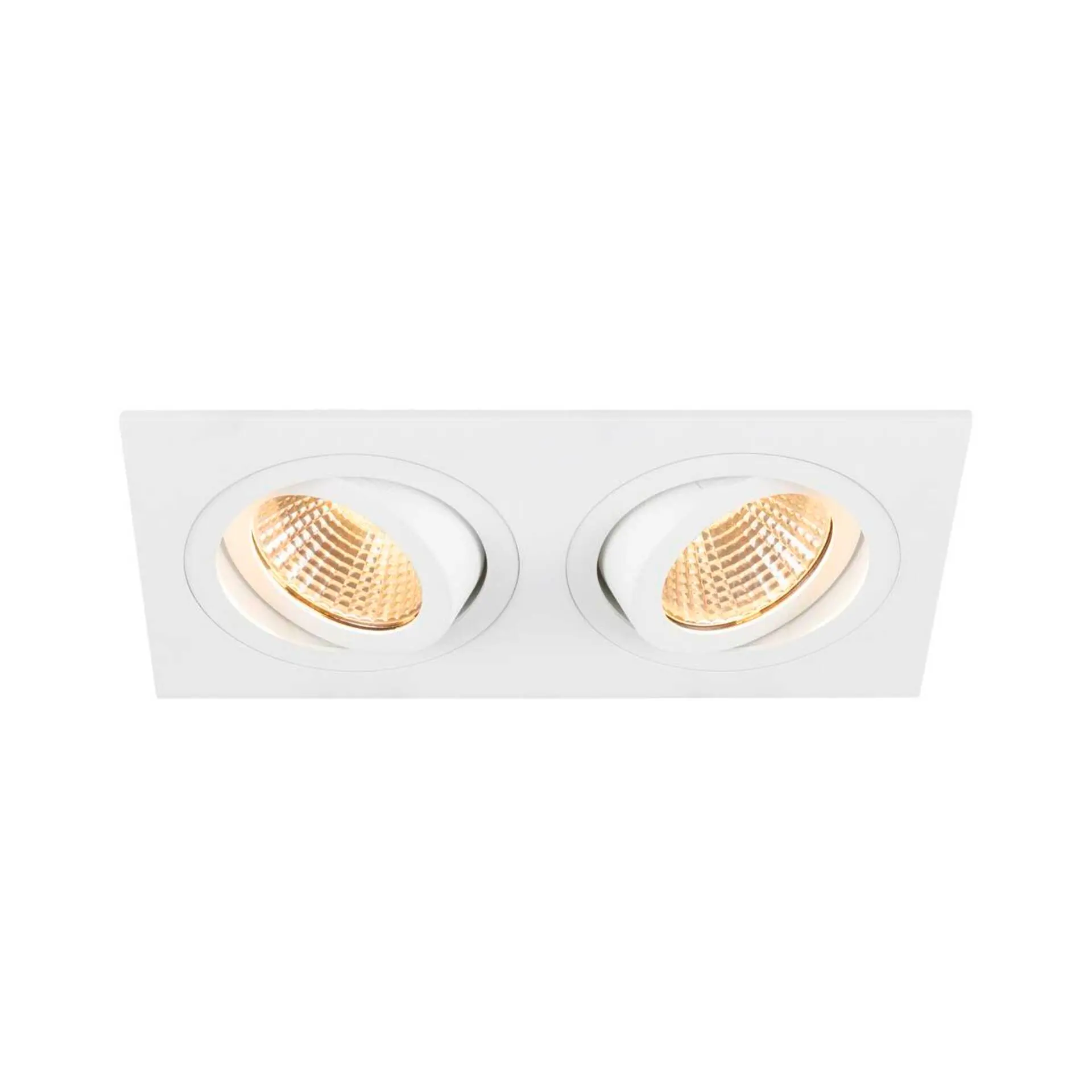 LA 1008511 NEW TRIA® 155 zapuštěné stropní svítidlo, čtvercové, 2700K, dvoulampa, PHASE, 38°, bílé - BIG WHITE (SLV)