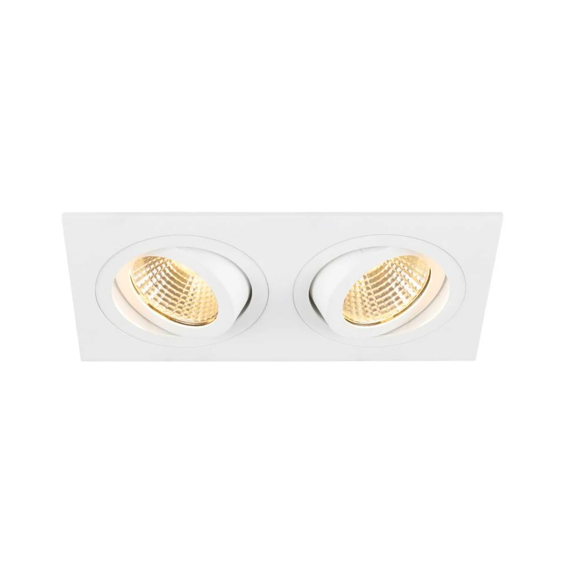 LA 1008513 NEW TRIA® 155 zapuštěné stropní svítidlo, čtvercové, 3000K, dvoulampa, PHASE, 38°, bílé - BIG WHITE (SLV)