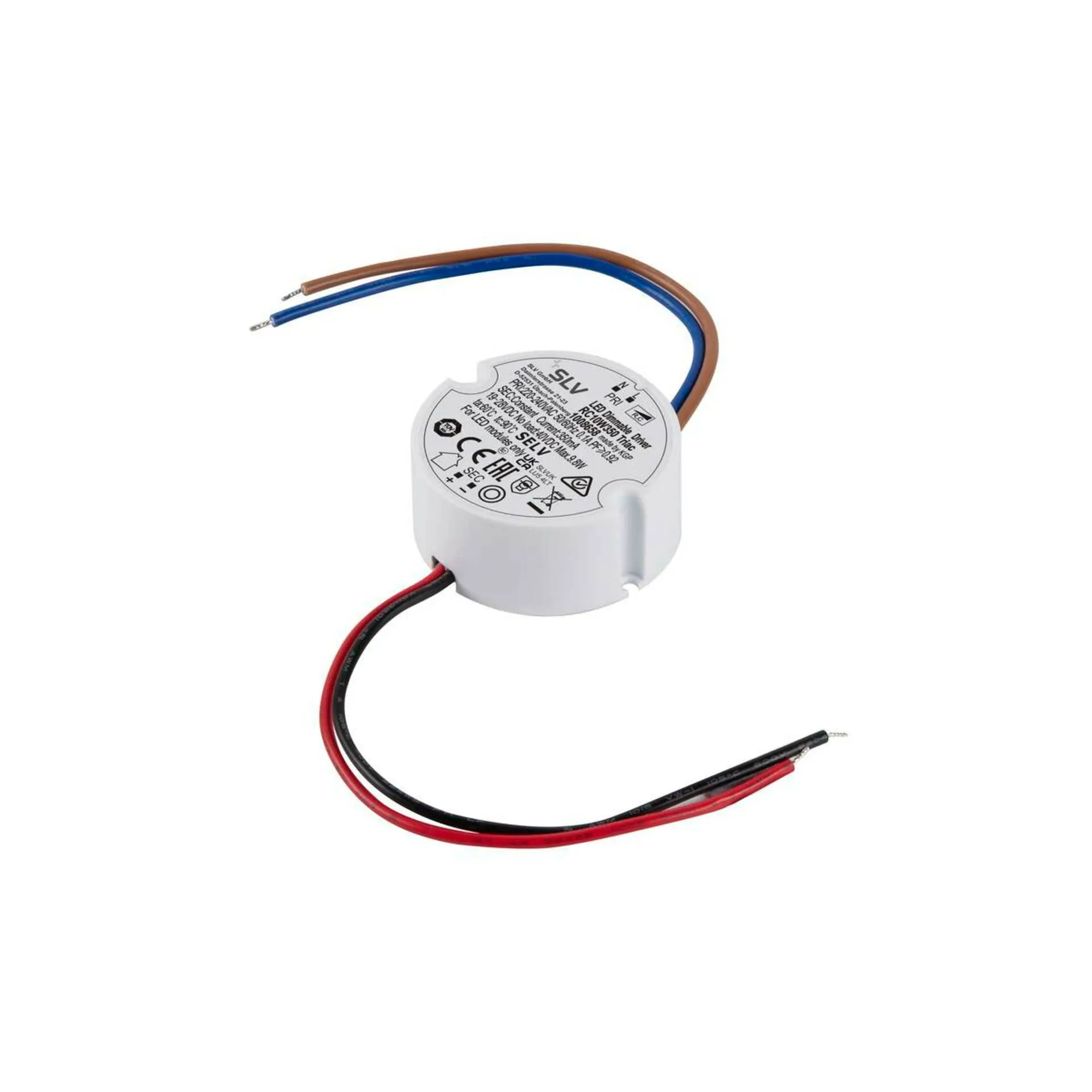 LA 1008658 LED ovladač 10W 350mA, kulatý - BIG WHITE (SLV)