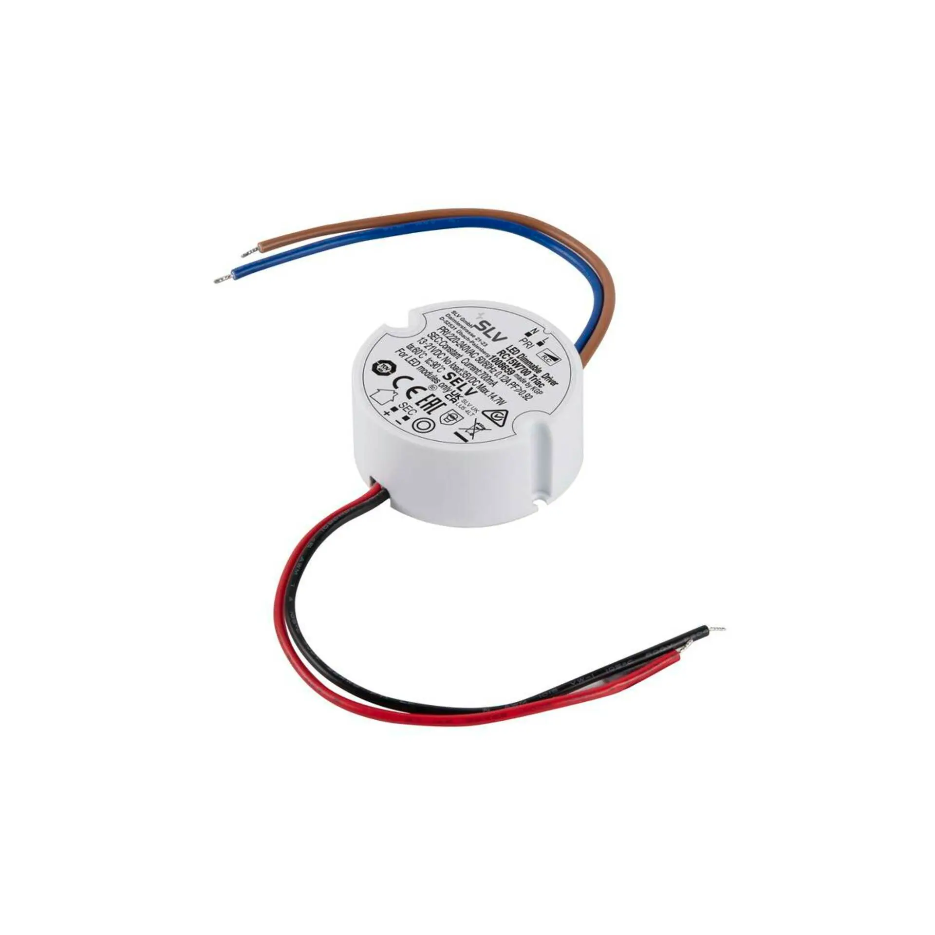 LA 1008659 LED ovladač 15W 700mA, kulatý - BIG WHITE (SLV)