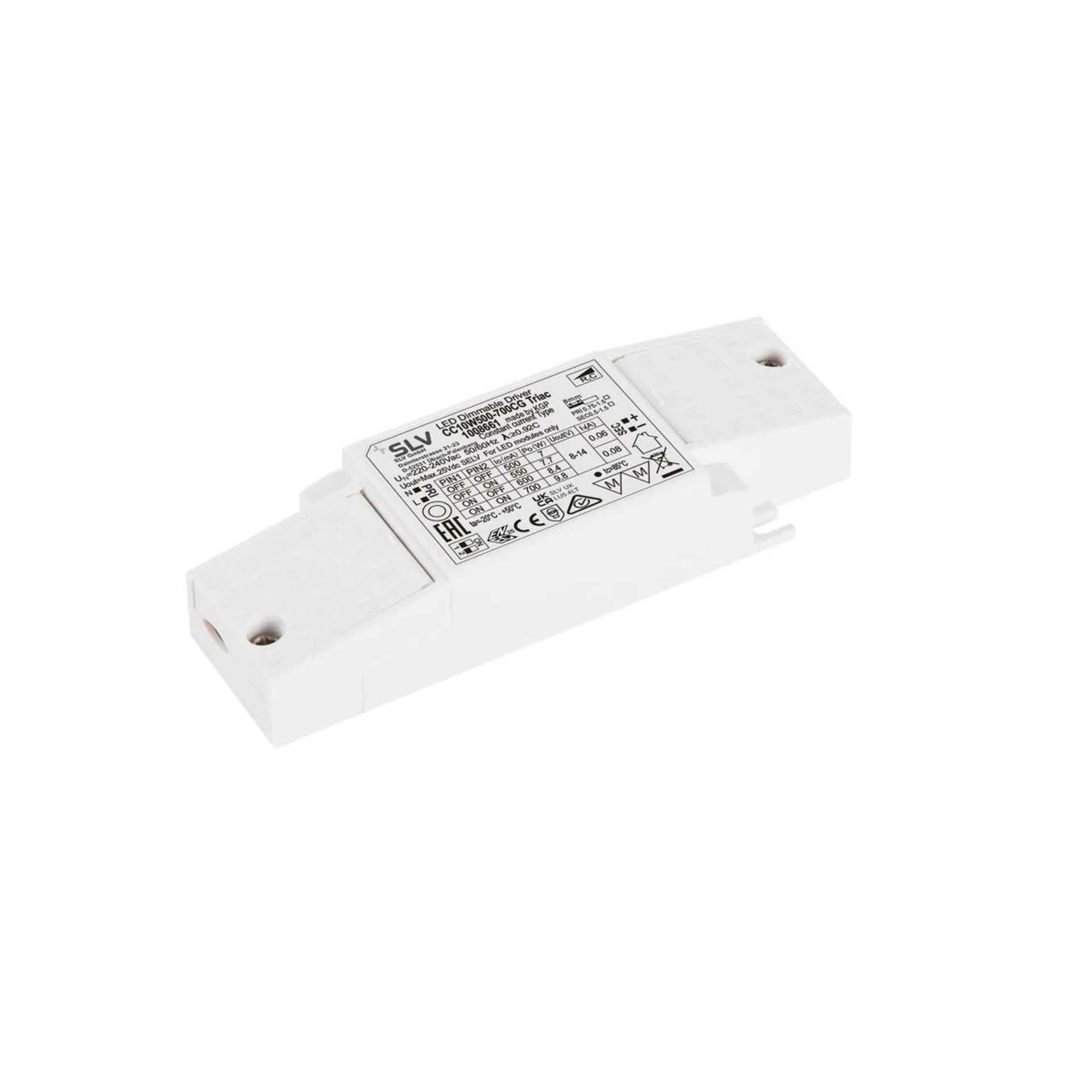 LA 1008661 LED ovladač 10W 500-700mA, FÁZE - BIG WHITE (SLV)